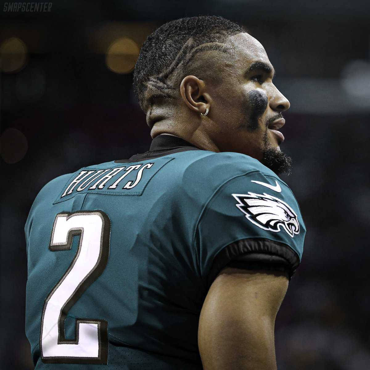 Philadelphia Eagles Quarterback Jalen Hurts Pays Homage To The Late Kobe Bryant. Background