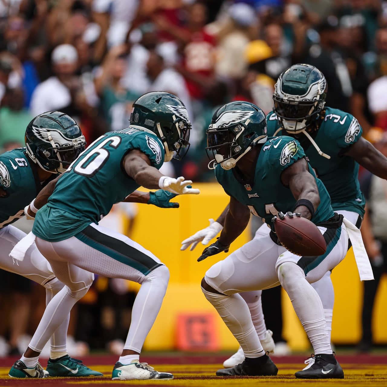 Philadelphia Eagles Running Back Miles Sanders In Action.