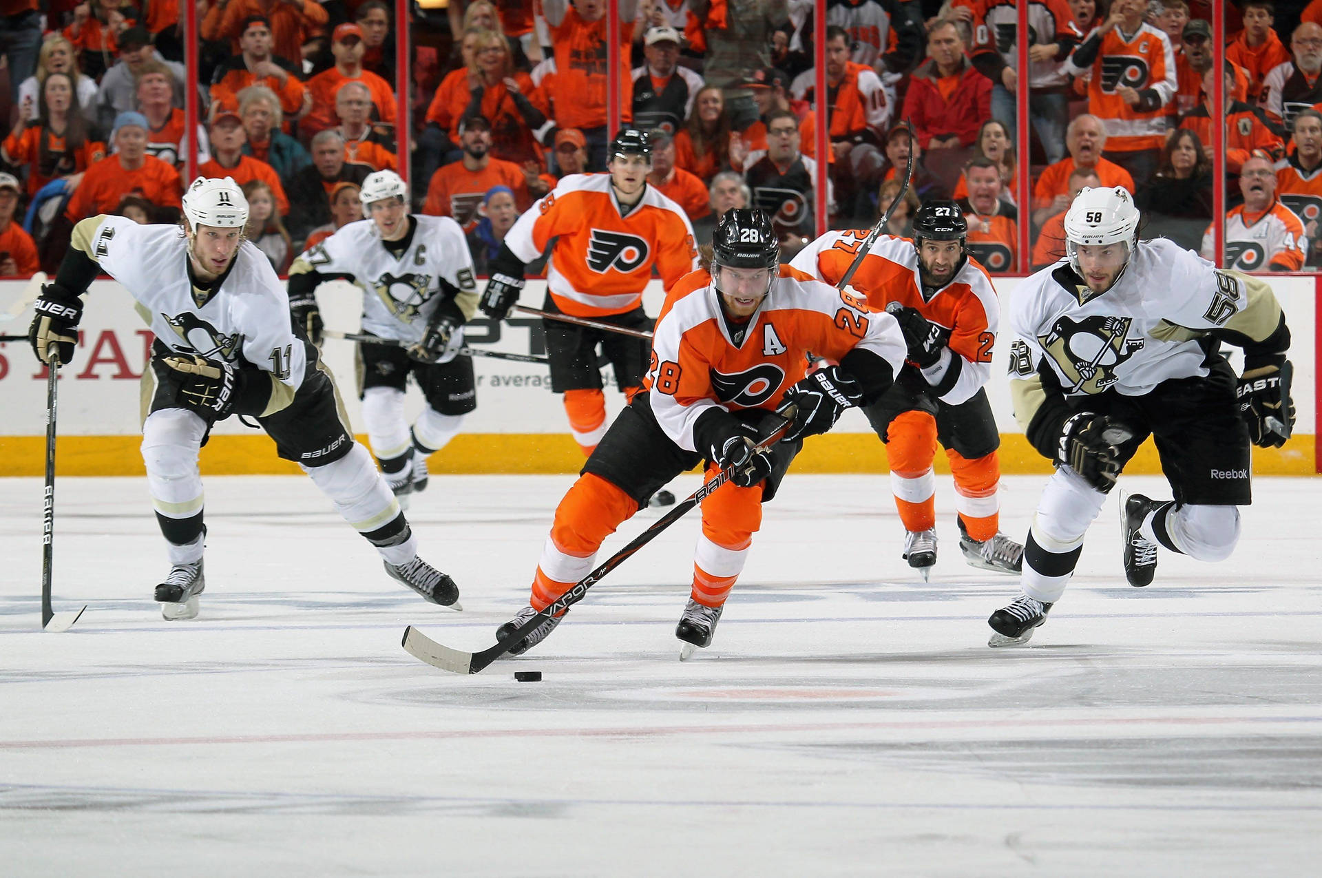 Philadelphia Flyers And Pittsburgh Penguins Background