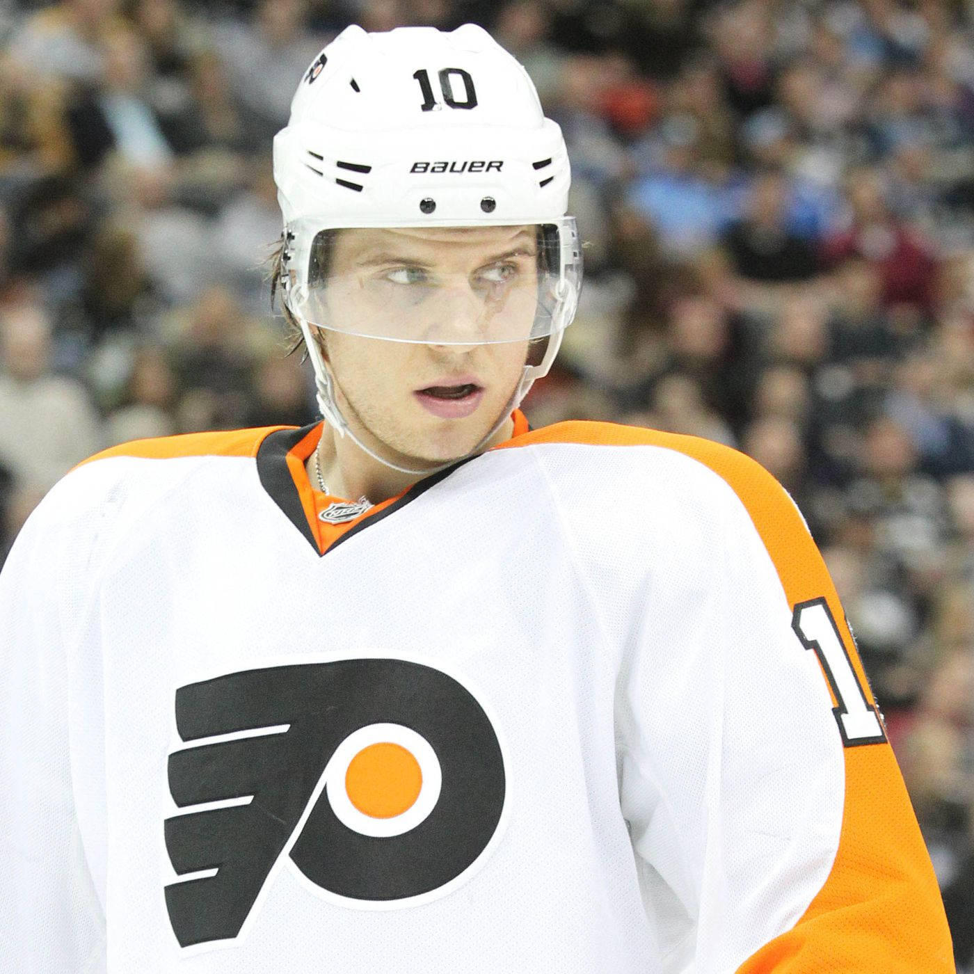 Philadelphia Flyers Brayden Schenn Medium Shot Background