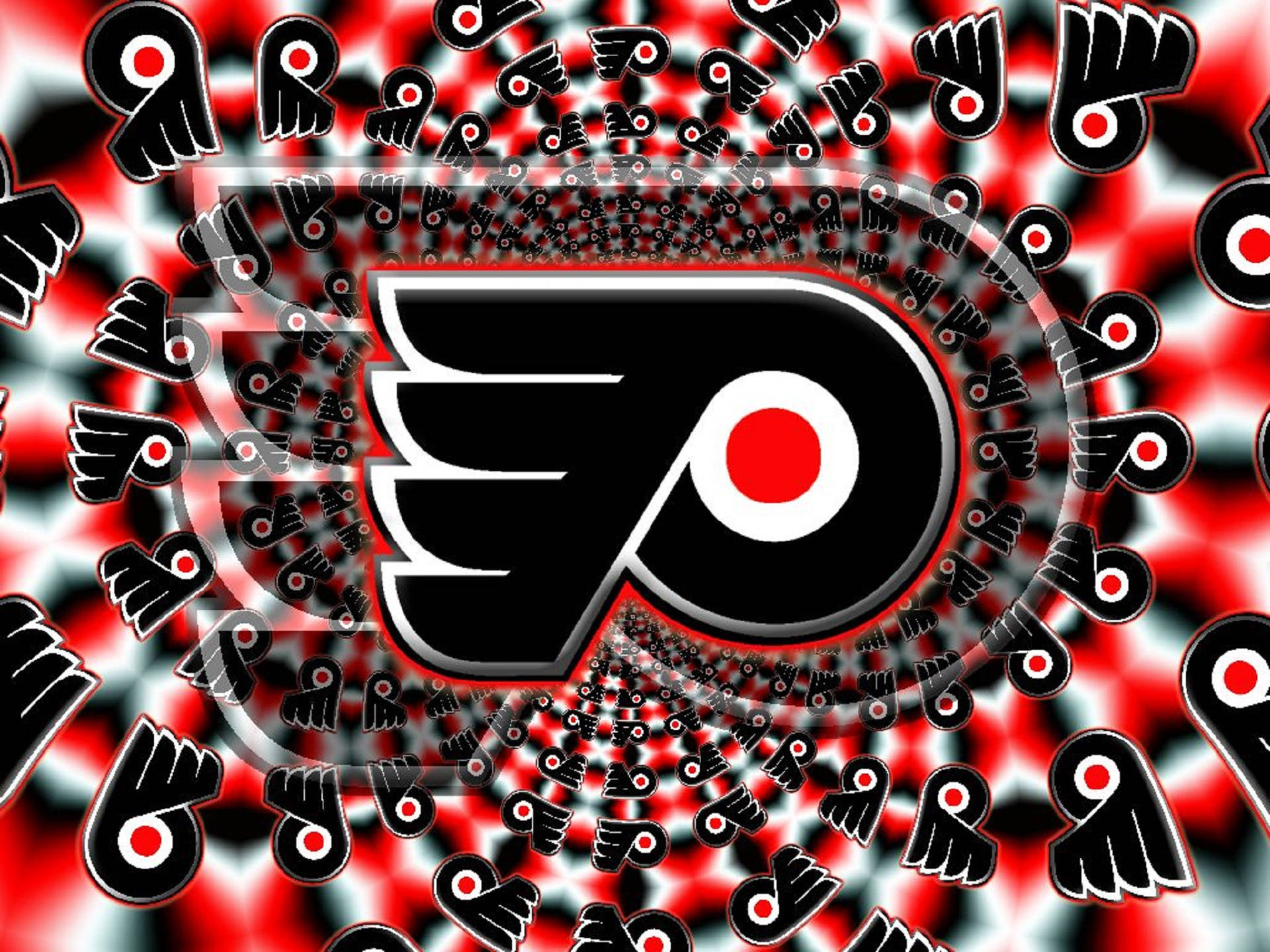 Philadelphia Flyers Optical Art Logo Background