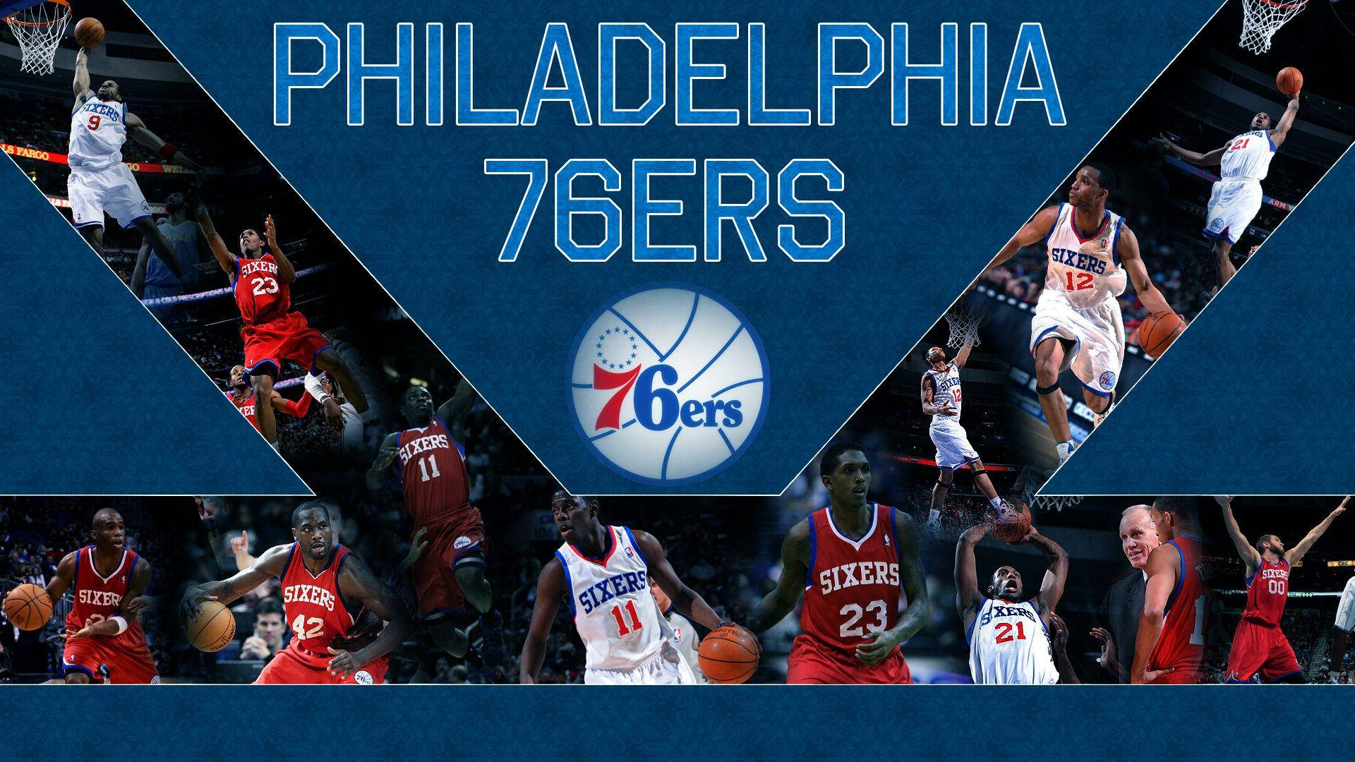 Philadelphia Sixers Photo Collage Background