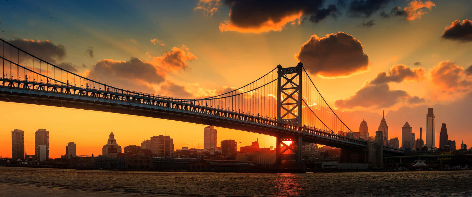 Philadelphia Skyline Benjamin Franklin Bridge