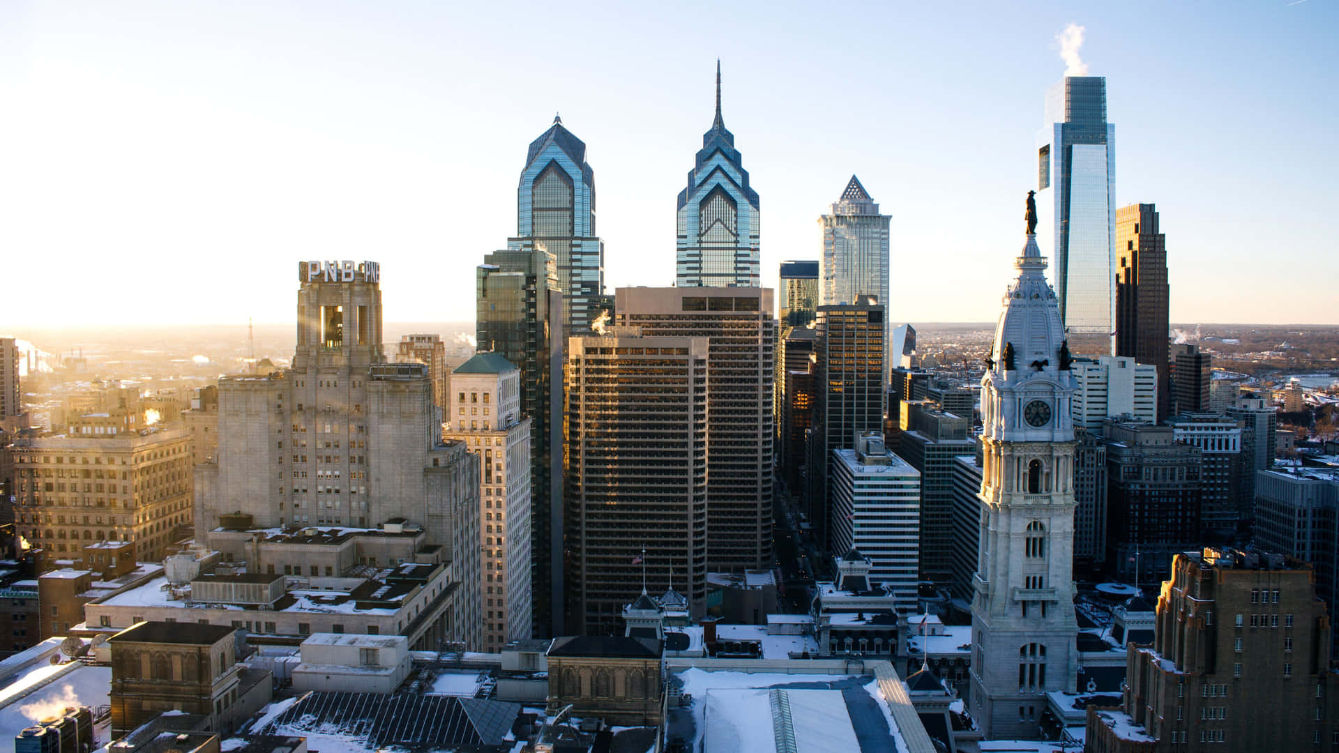 Philadelphia Skyline City Buildings Background