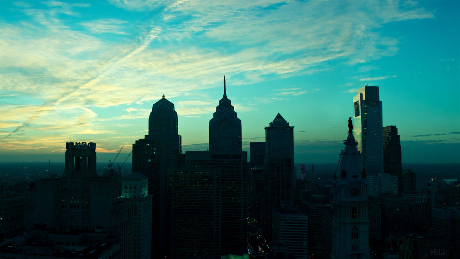 Philadelphia Skyline Of Silhouetted Buildings