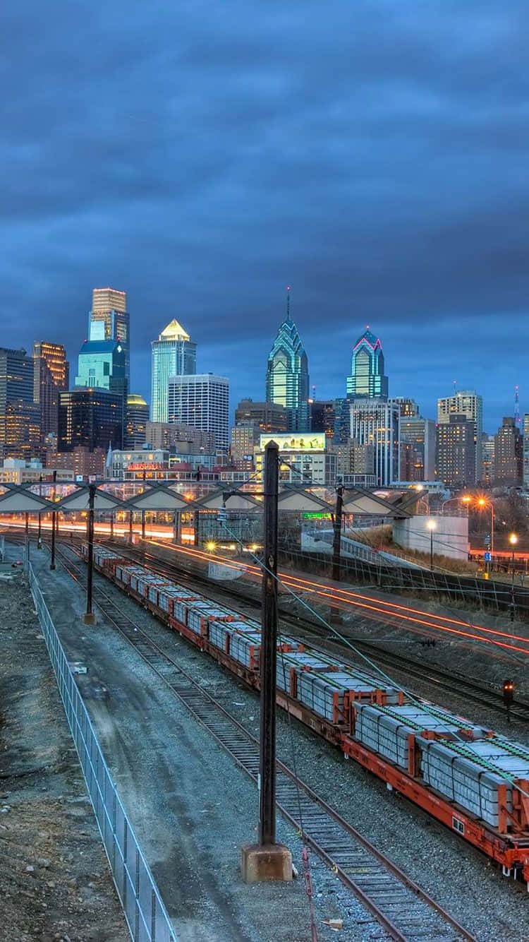 Philadelphia Skyline Railroad Background