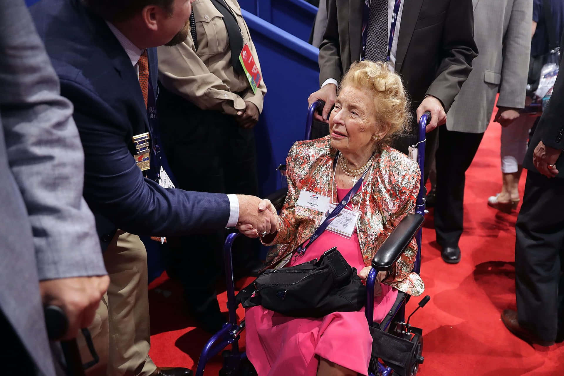Philanthropist Phyllis Schlafly Posed In Wheelchair