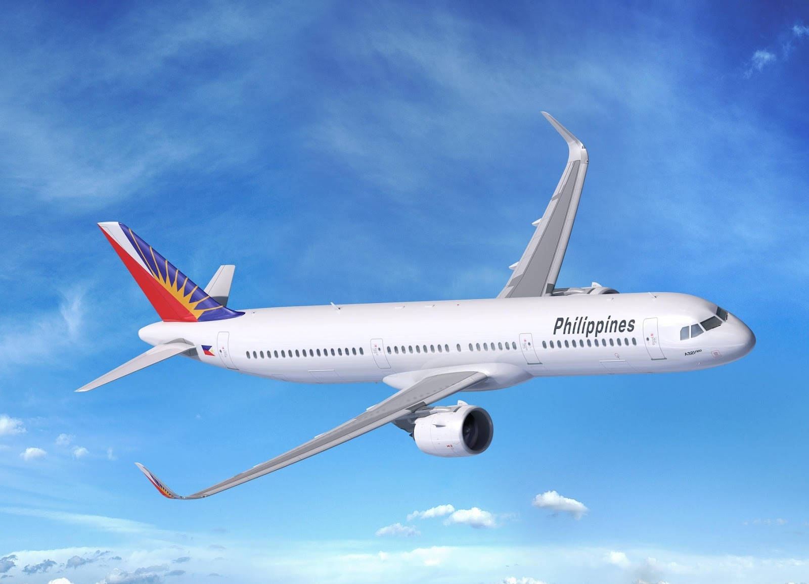 Philippine Airlines Airplane Gliding Sidewards