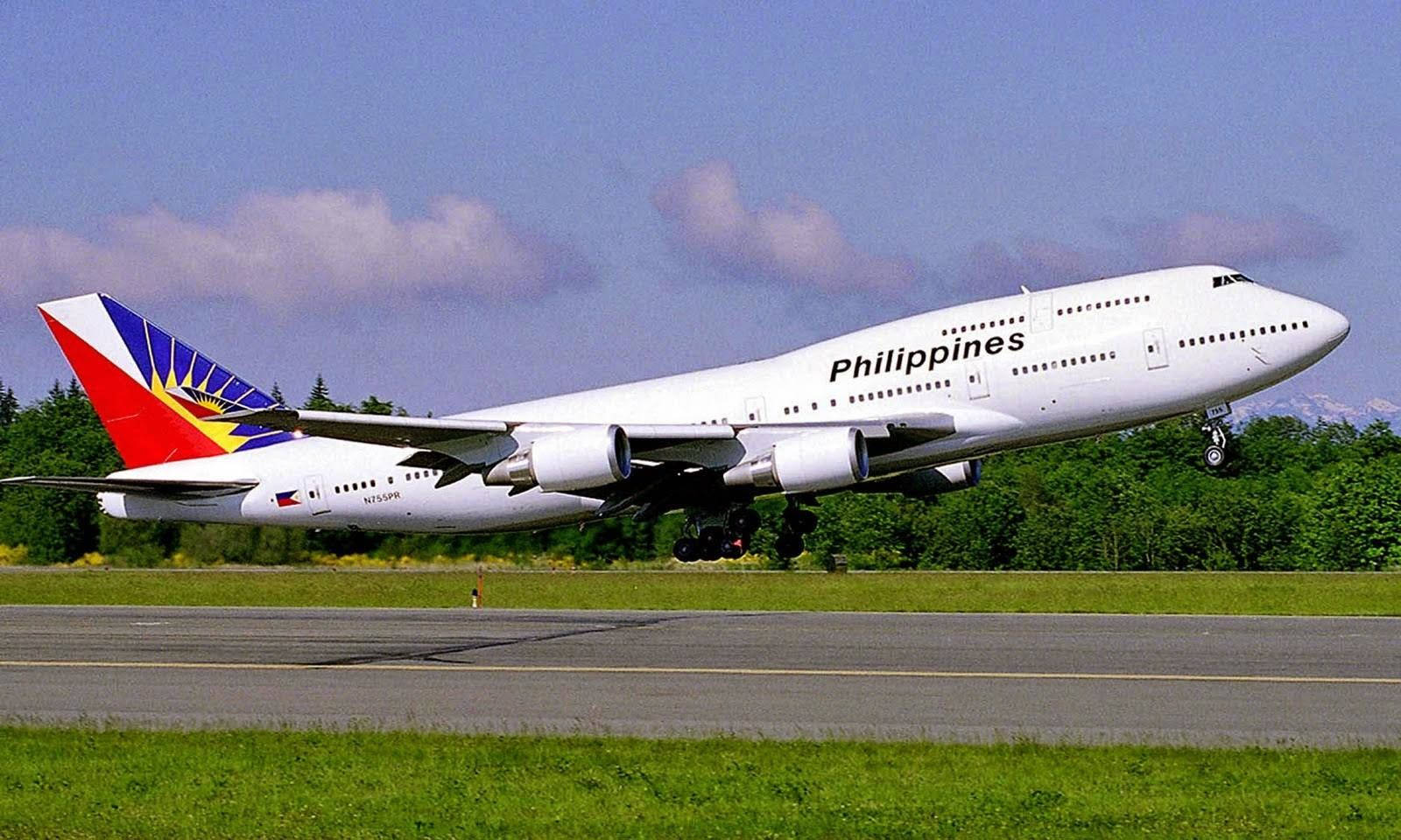 Philippine Airlines Airplane Runway Takeoff Background