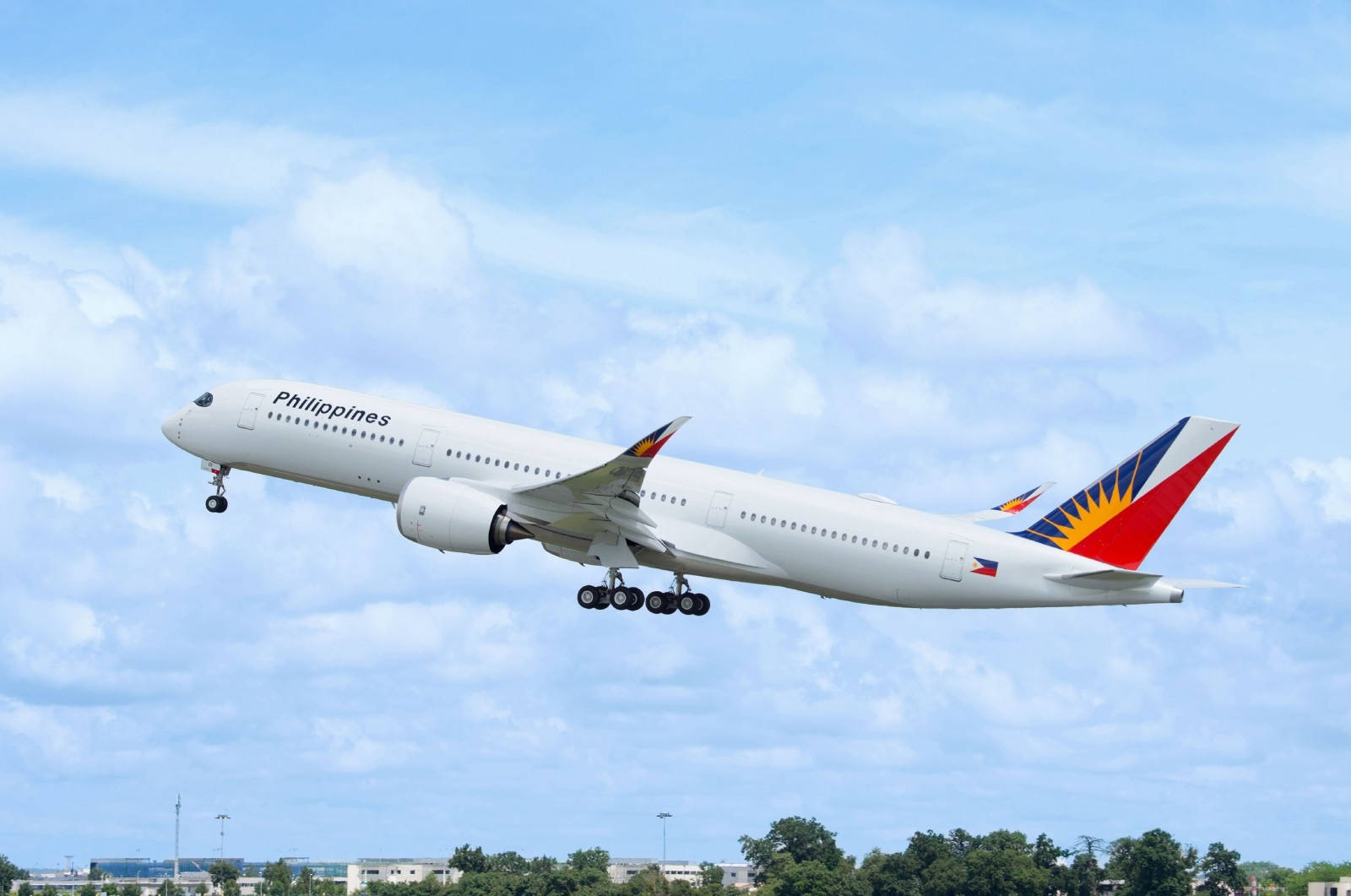 Philippine Airlines Plane Taking Off Background