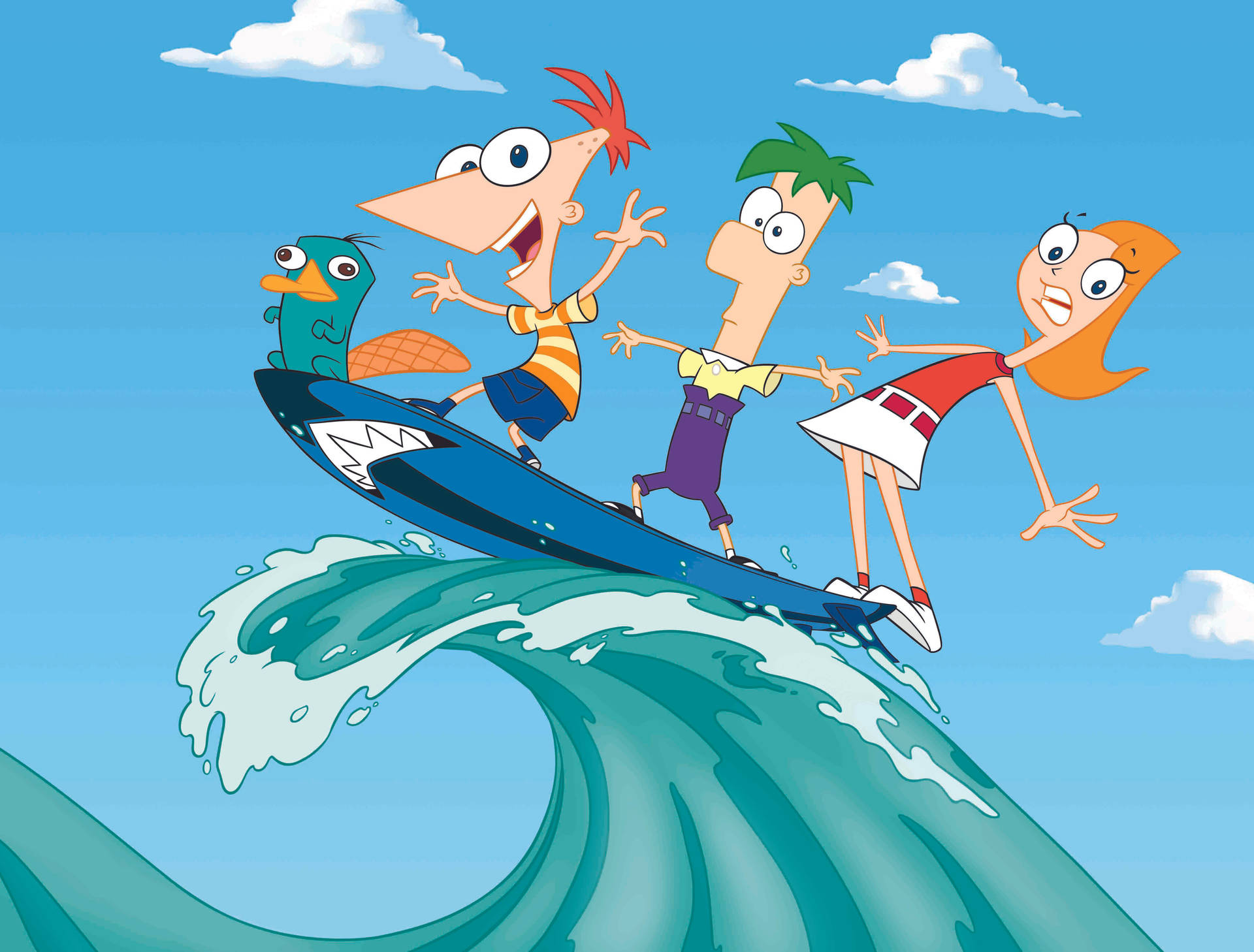 Phineas And Ferb Surfing Background