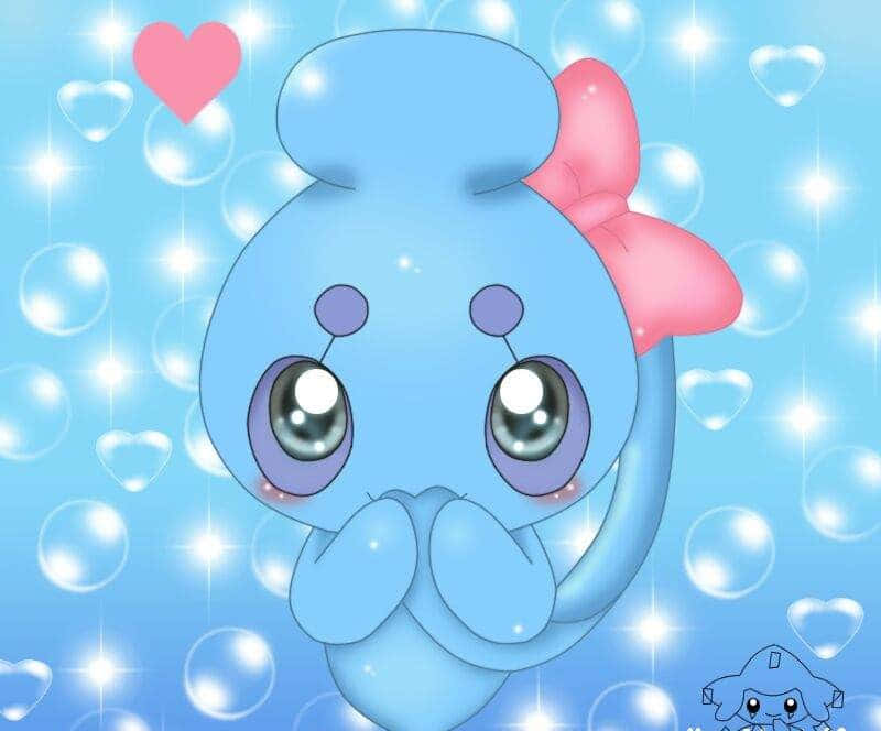 Phione With Sparkling Bubbles Background
