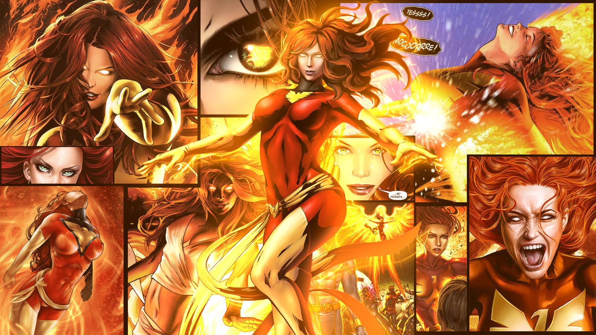 Phoenix Force Jean Grey Digital Artwork Background