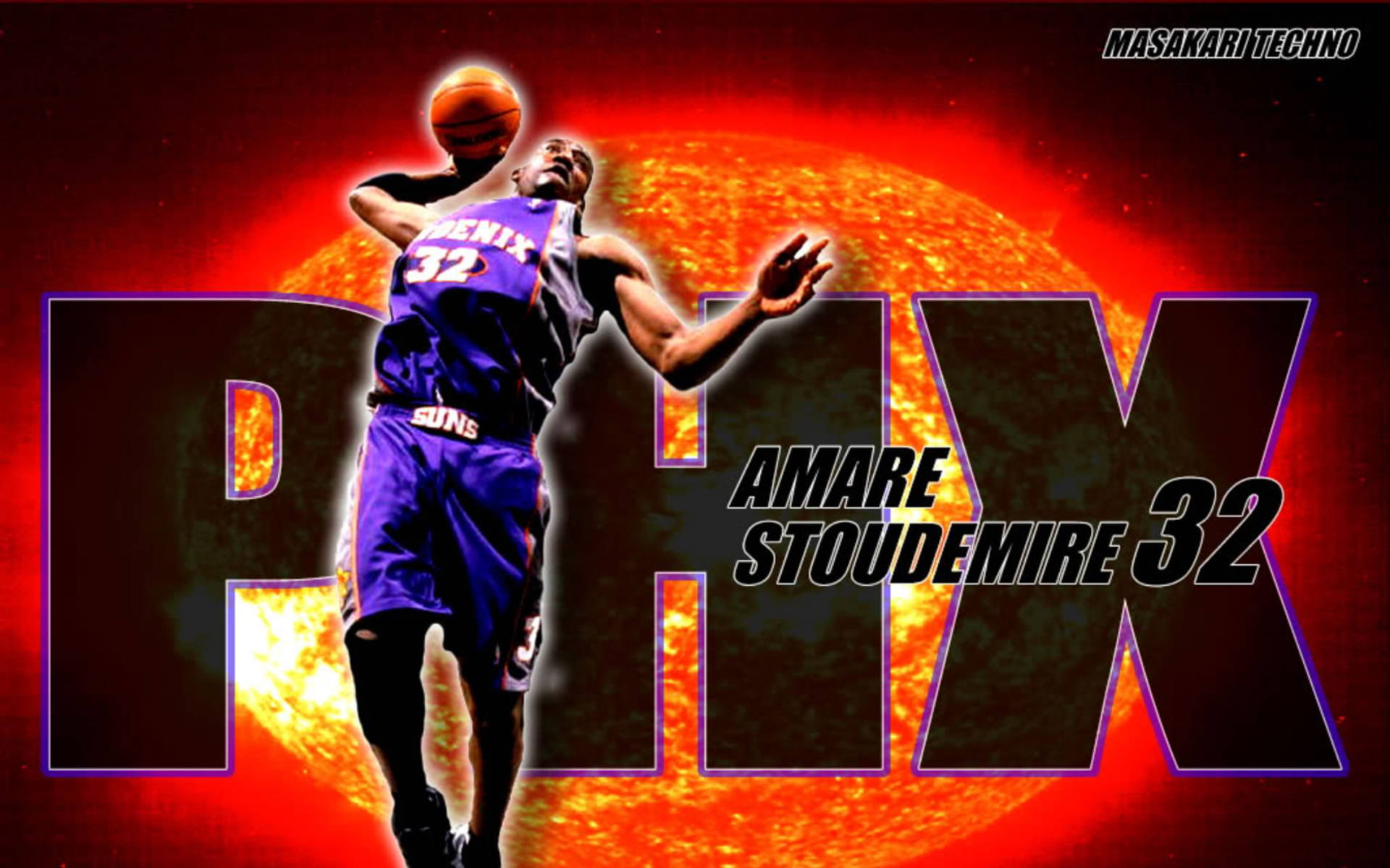 Phoenix Suns Amare Stoudemire Fan Art Background