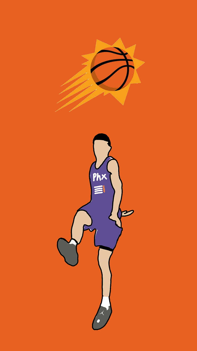 Phoenix Suns' Devin Booker Showing Off His New Iphone