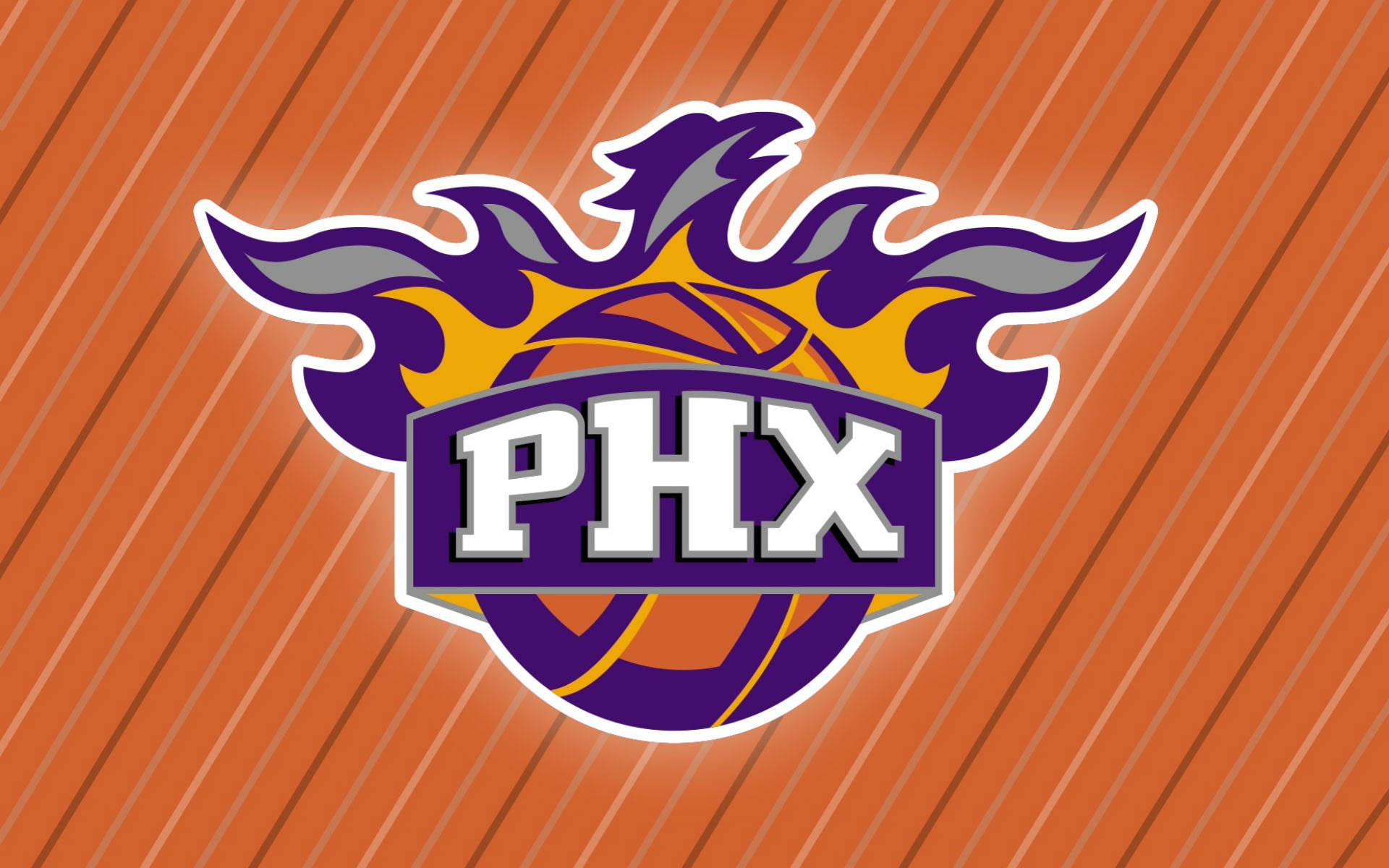 Phoenix Suns Emblem In Brown Background