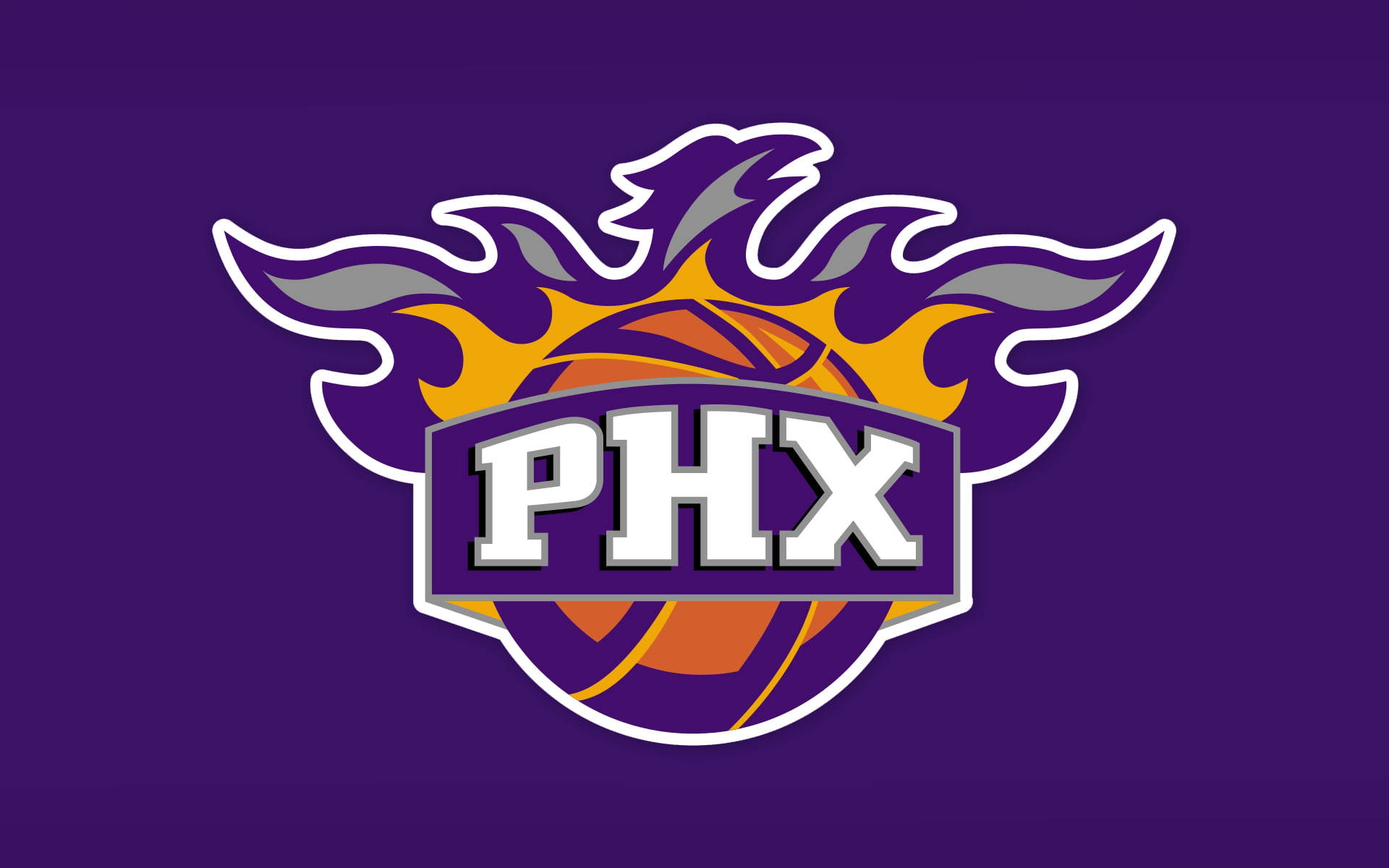Phoenix Suns Emblem In Violet Background