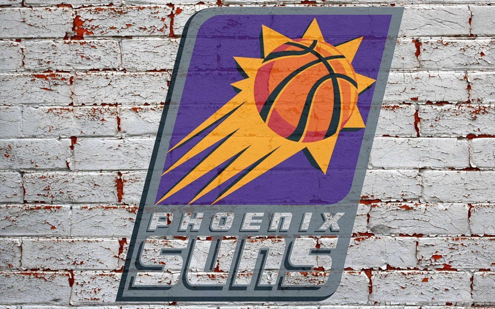 Phoenix Suns Logo Against Brick Wall