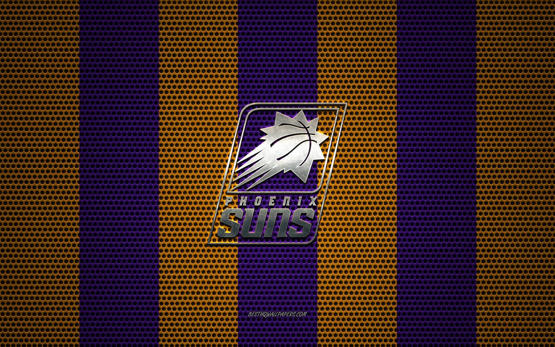 Phoenix Suns Logo On Screen Mesh Background