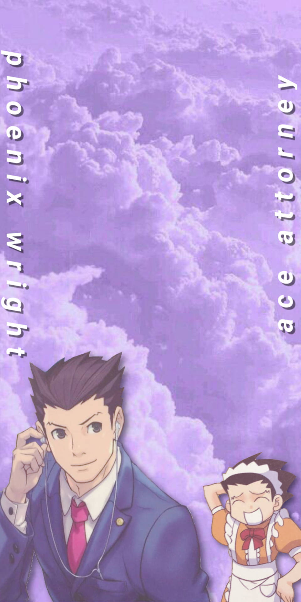 Phoenix Wright Purple Anime Aesthetic Background