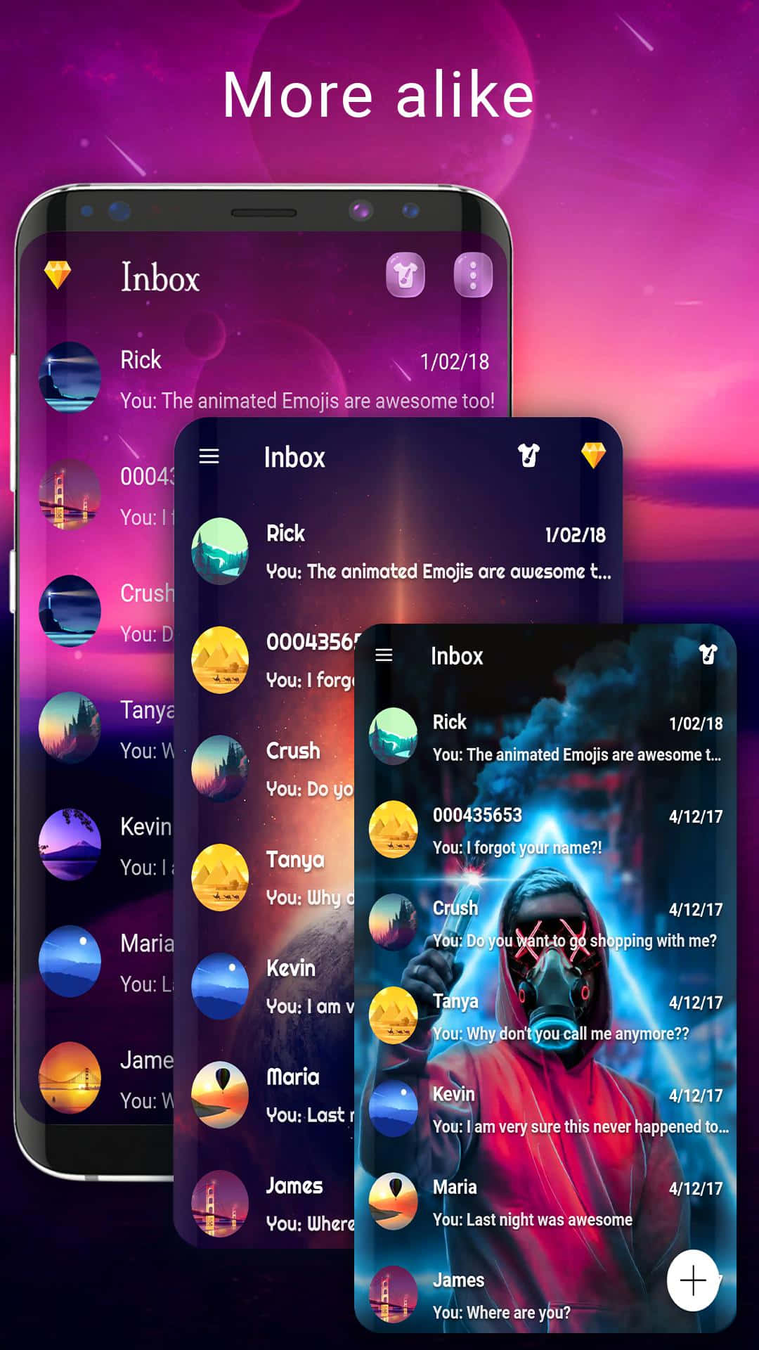 Phone Messages More Alike Background