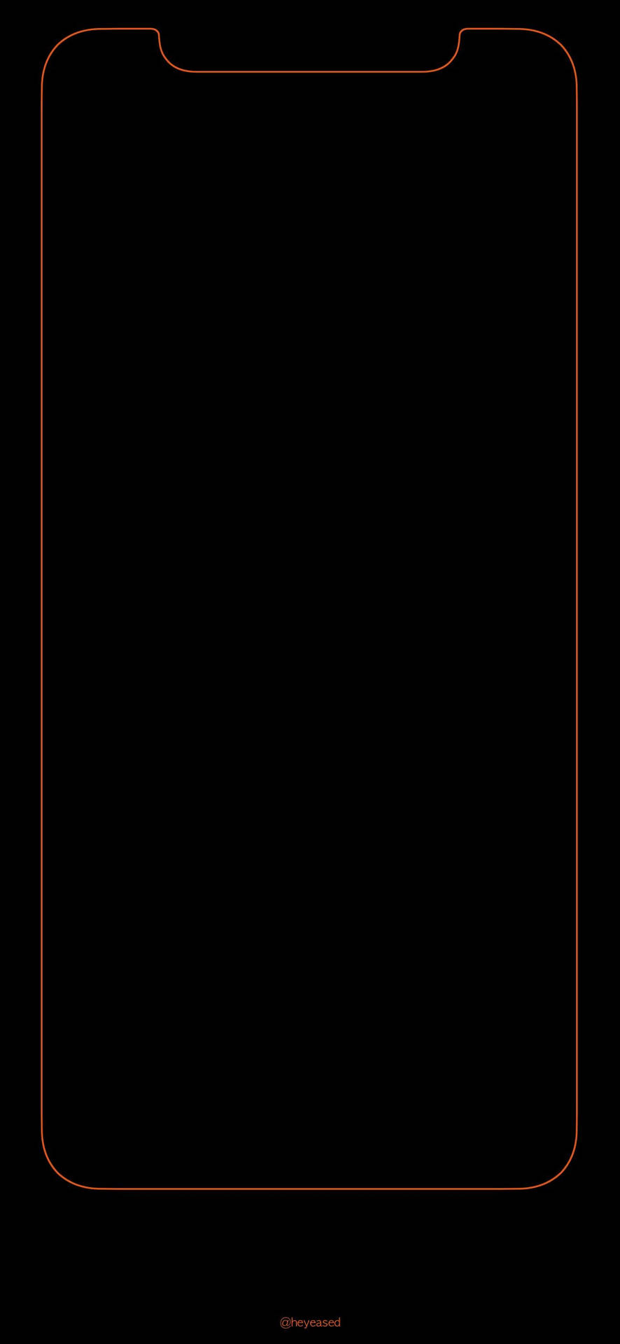 Phone Screen Line Graphic Pitch Black Background