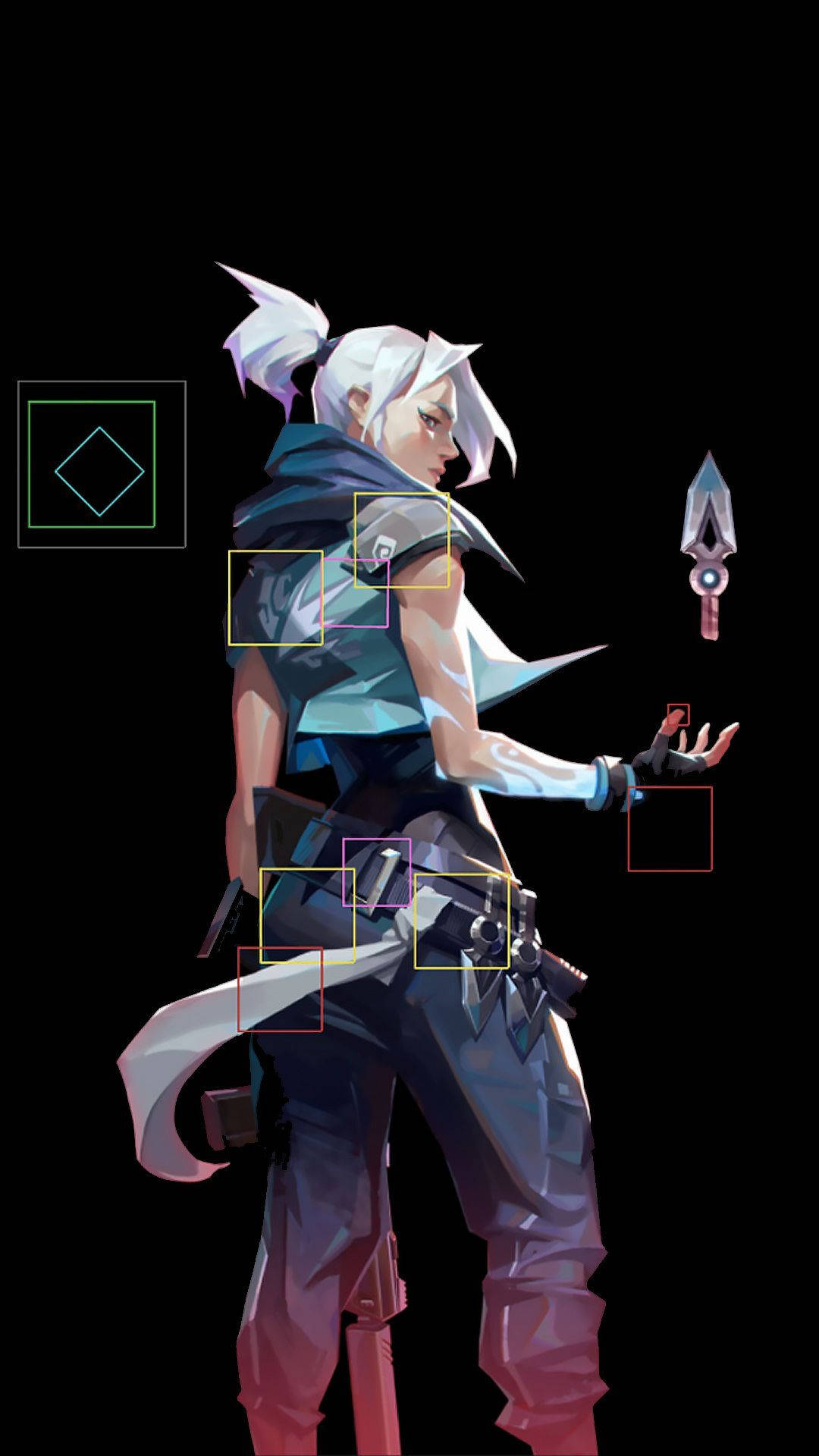 Phone Valorant Jett Killer Dagger Background