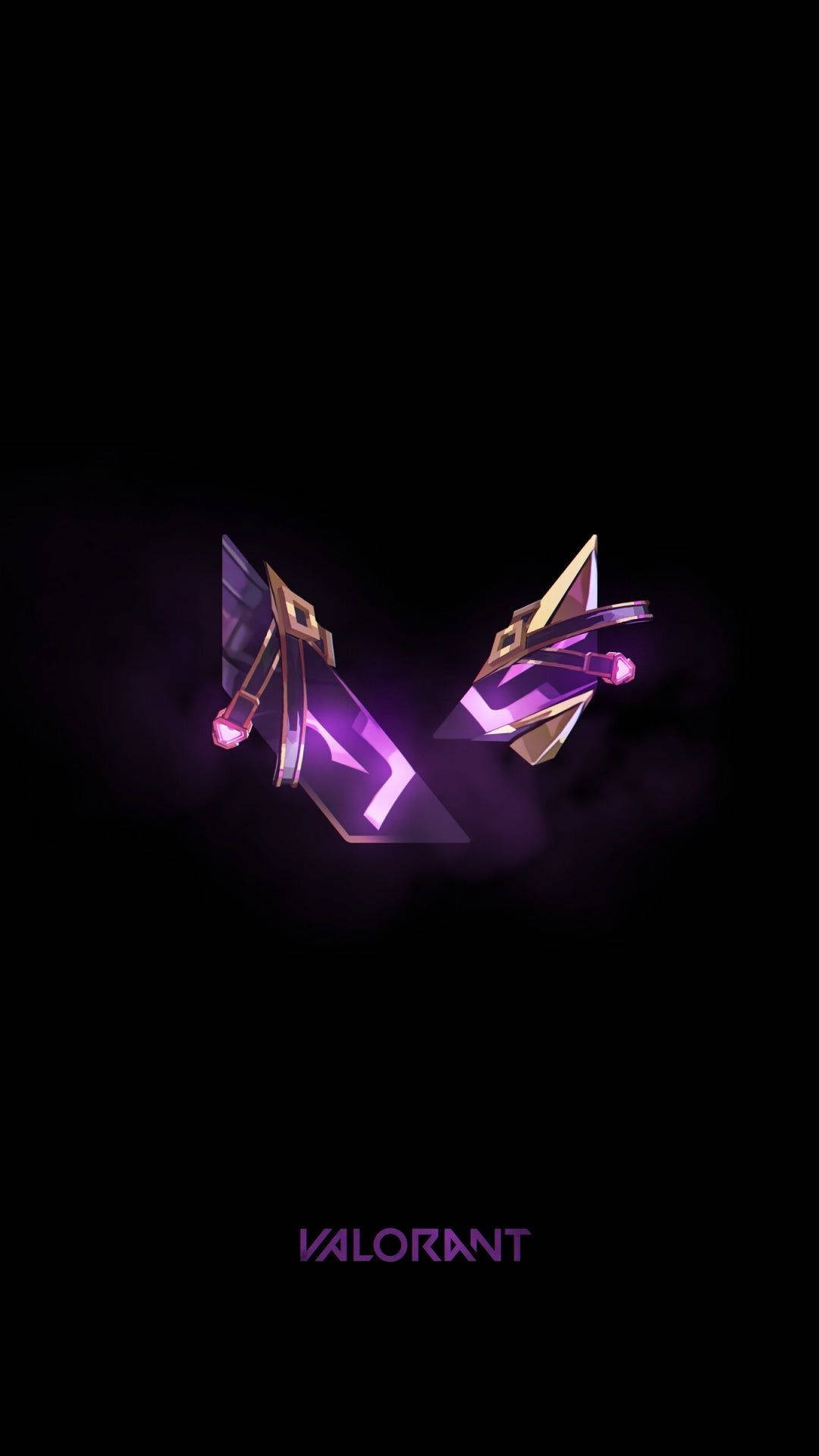 Phone Valorant Purple Blade Logo Background