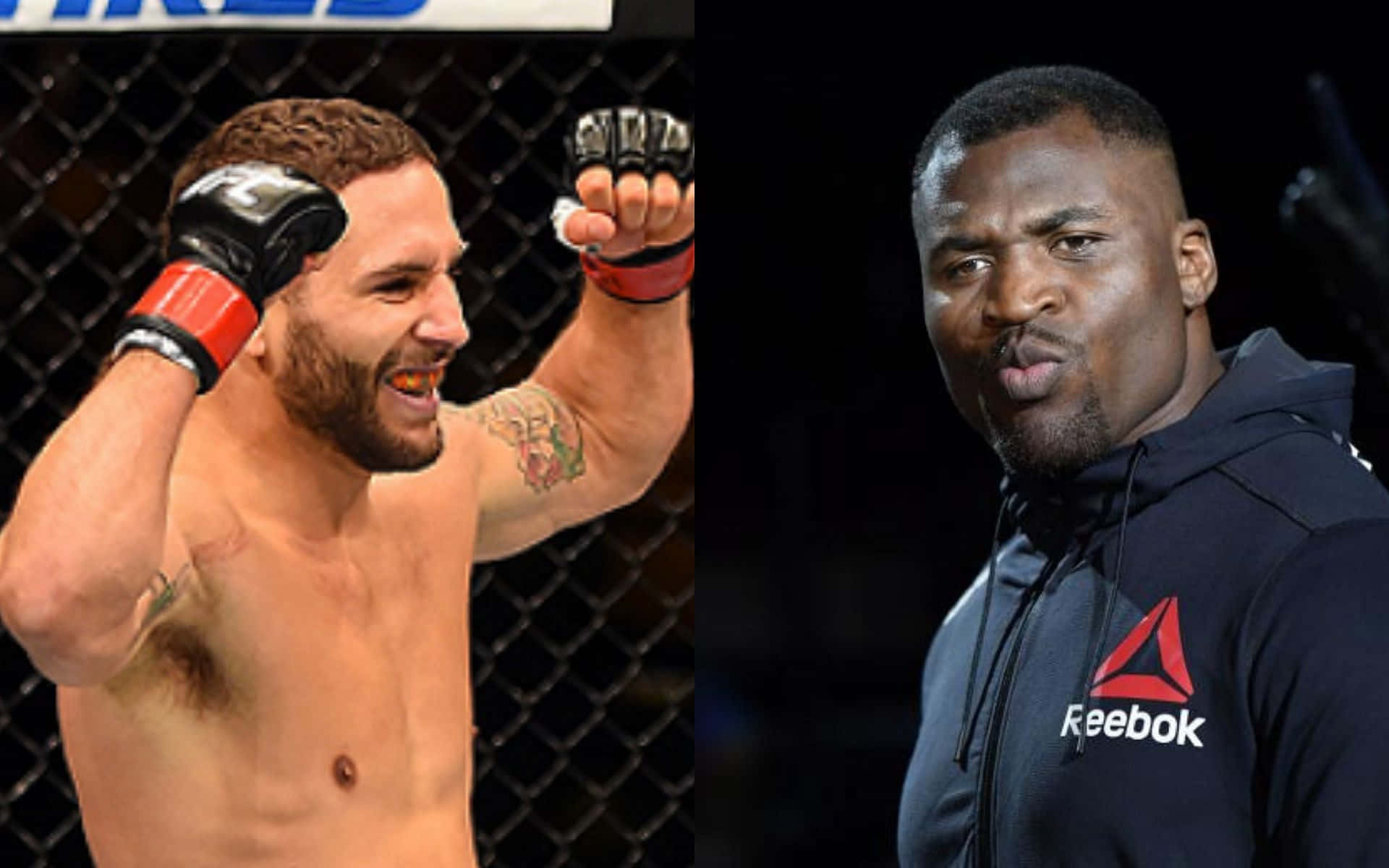 Photo Edit Of Chad Mendes And Francis Ngannou Background