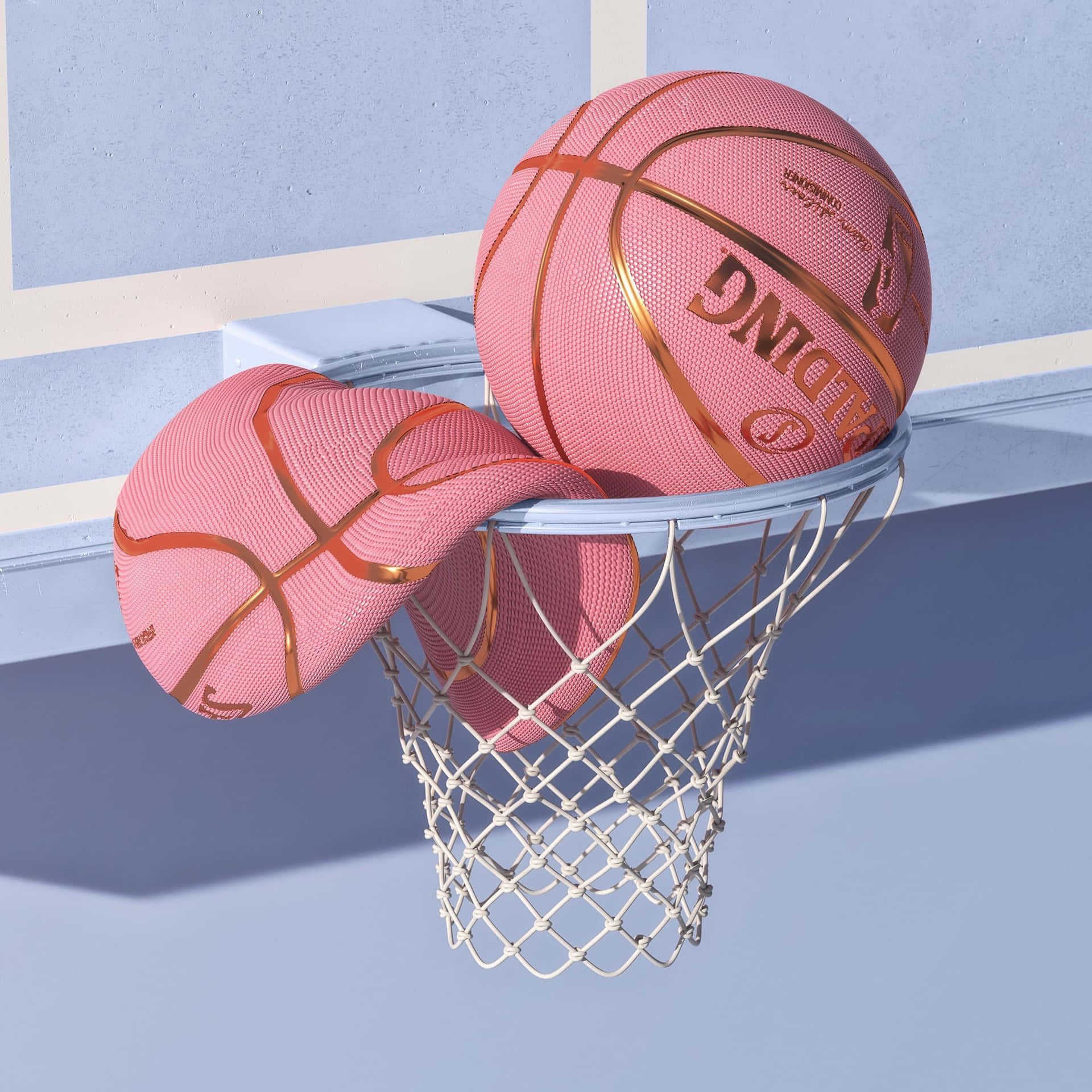 Photo Reach New Levels Of Fun With A Pink Basketball Background