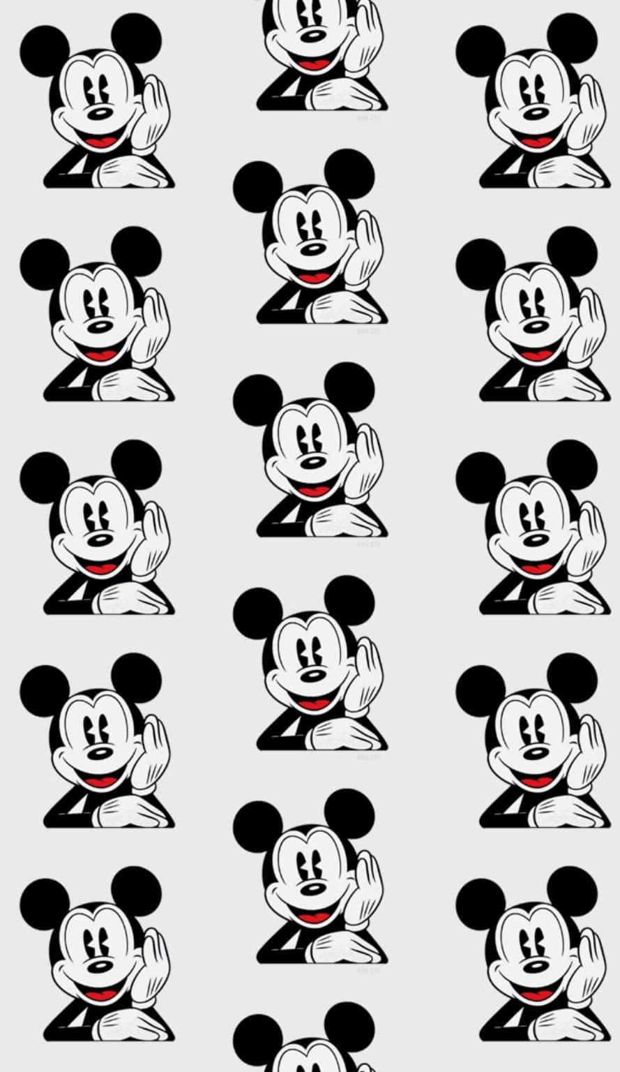 Photo White Mickey Mouse Ready For Adventure Background