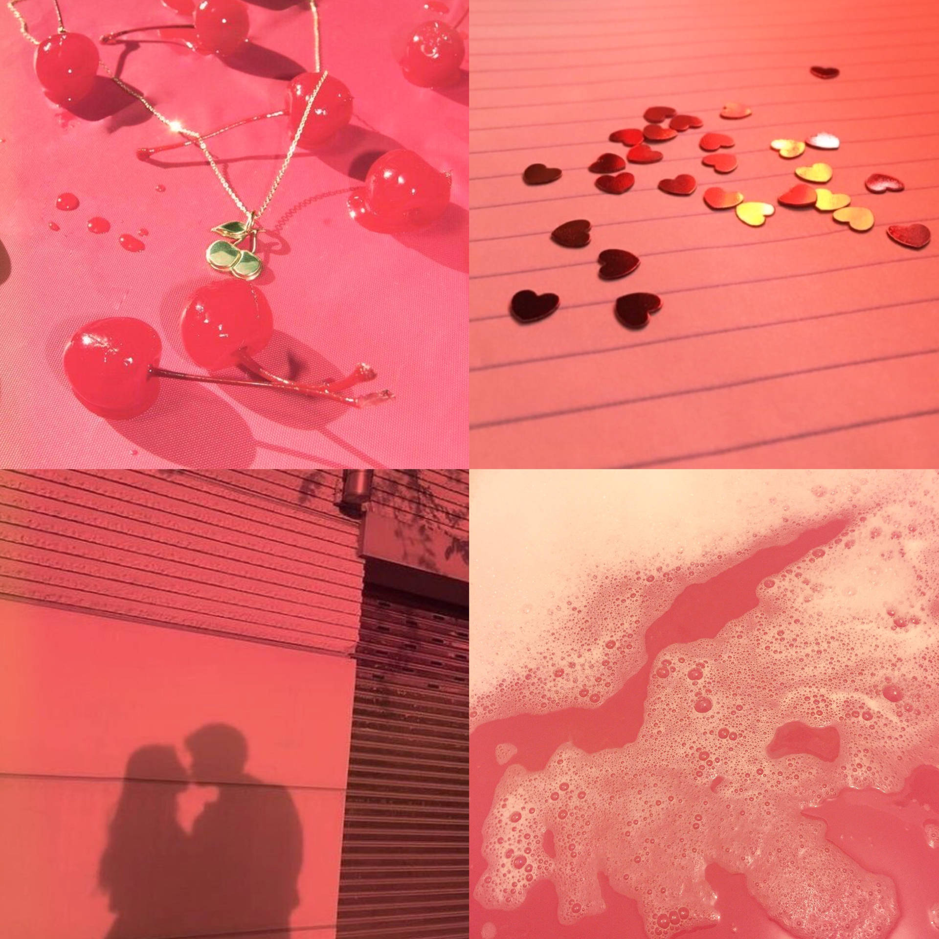 Photogrid Pastel Red Aesthetic Background