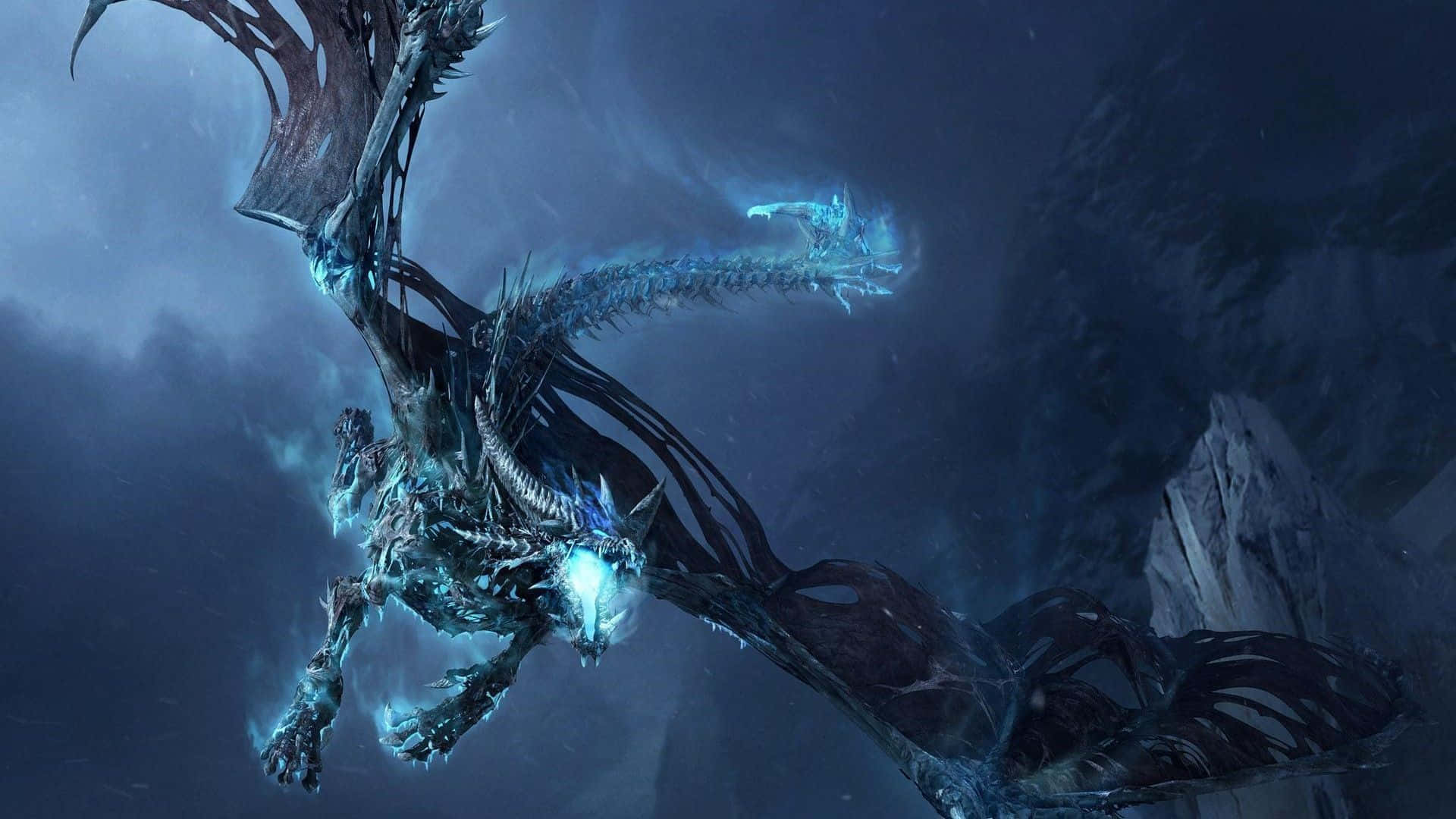 Photorealistic Flight Of A Magical Dragon Background