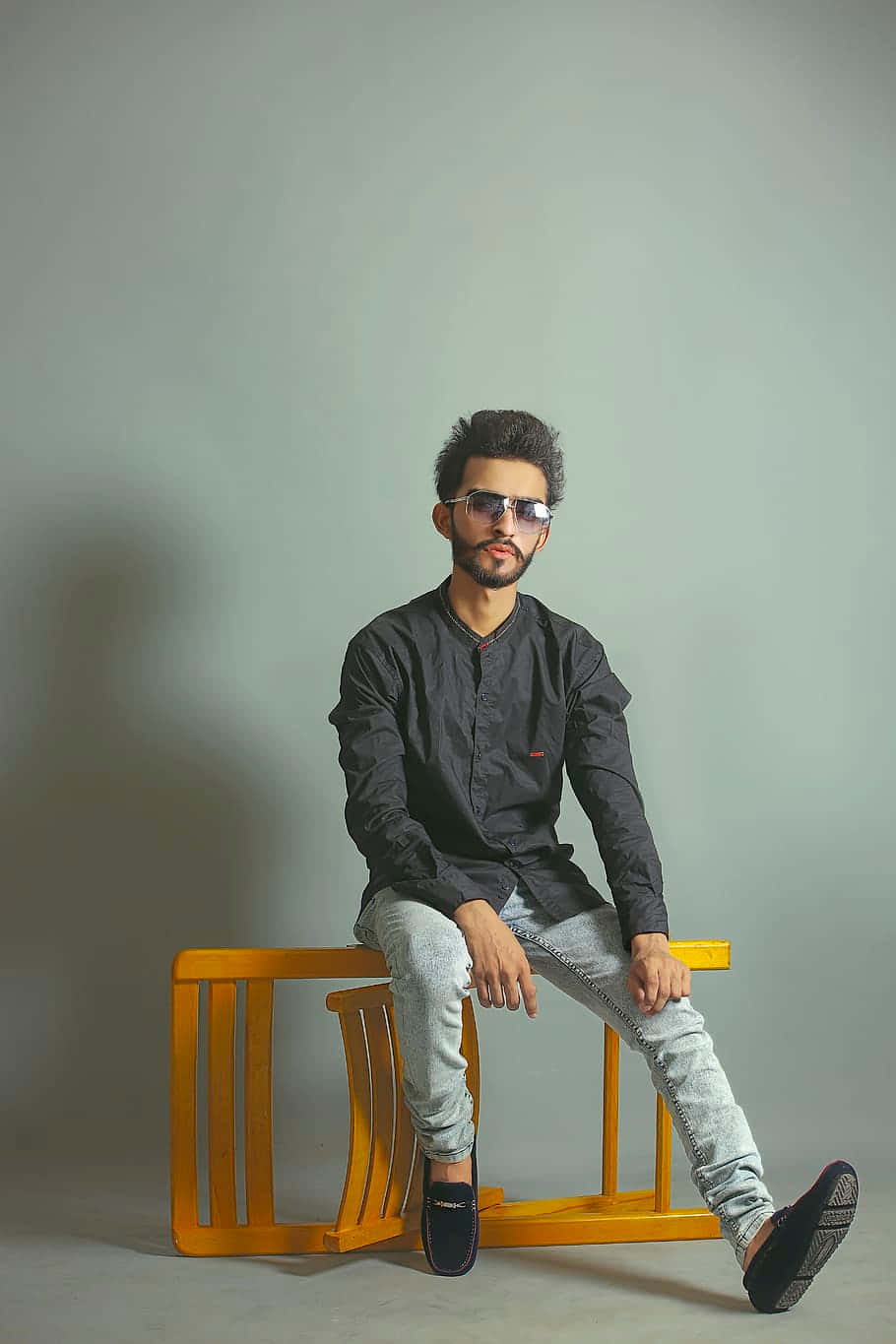 Photoshoot Of A Man Sitting