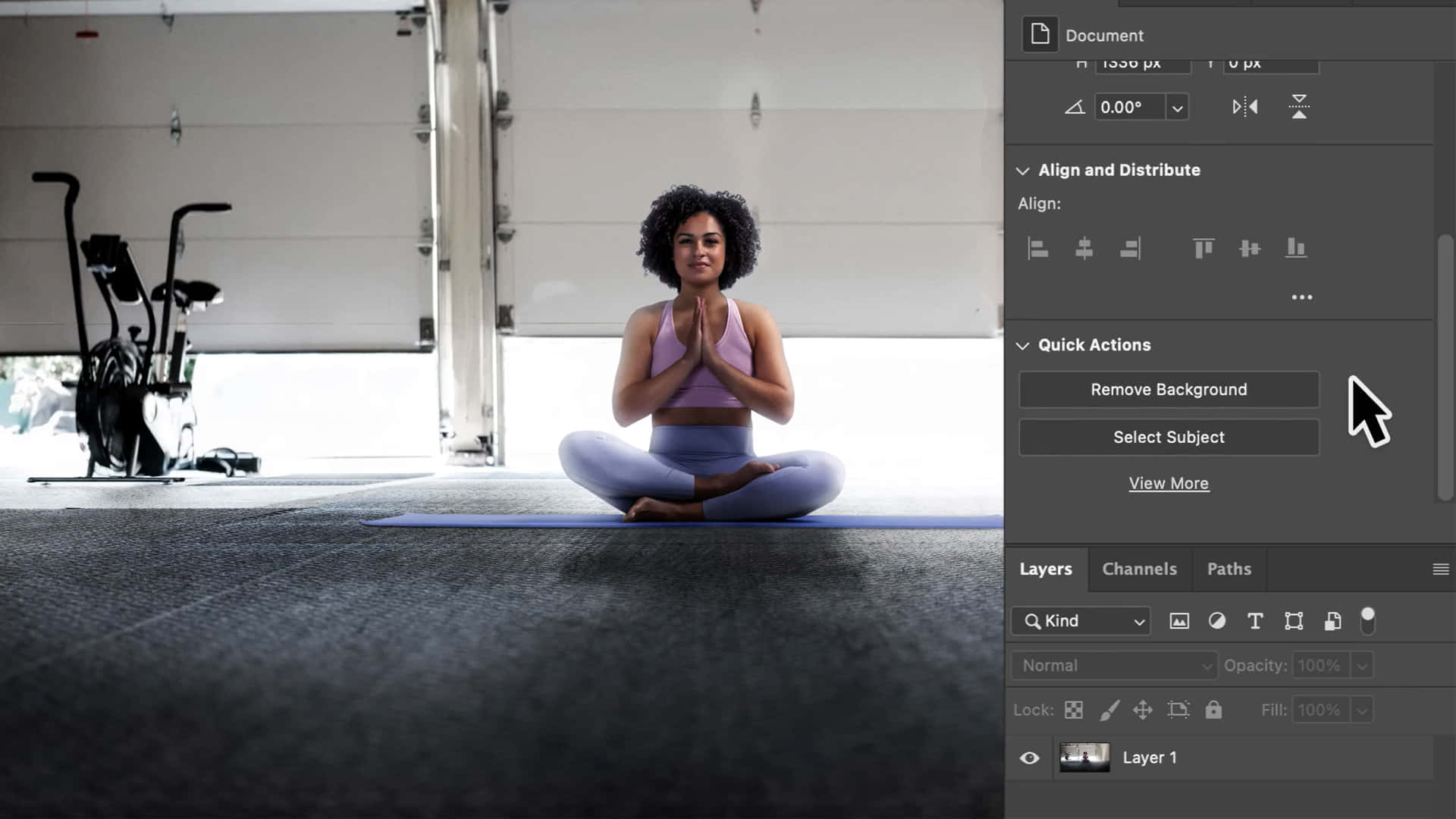 Photoshop Girl Doing Yoga Background