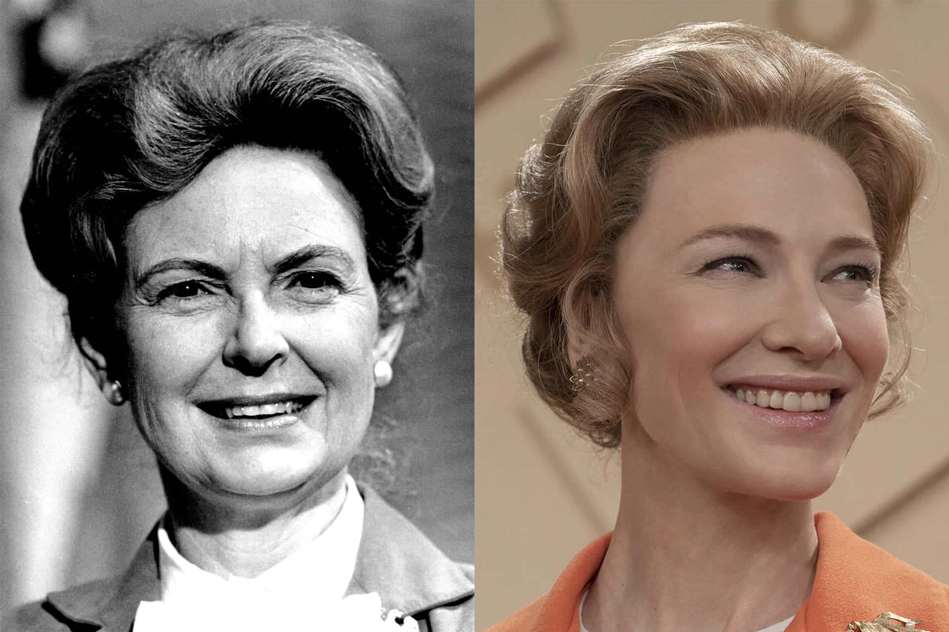 Phyllis Schlafly And Cate Blanchett Side By Side Comparison Background