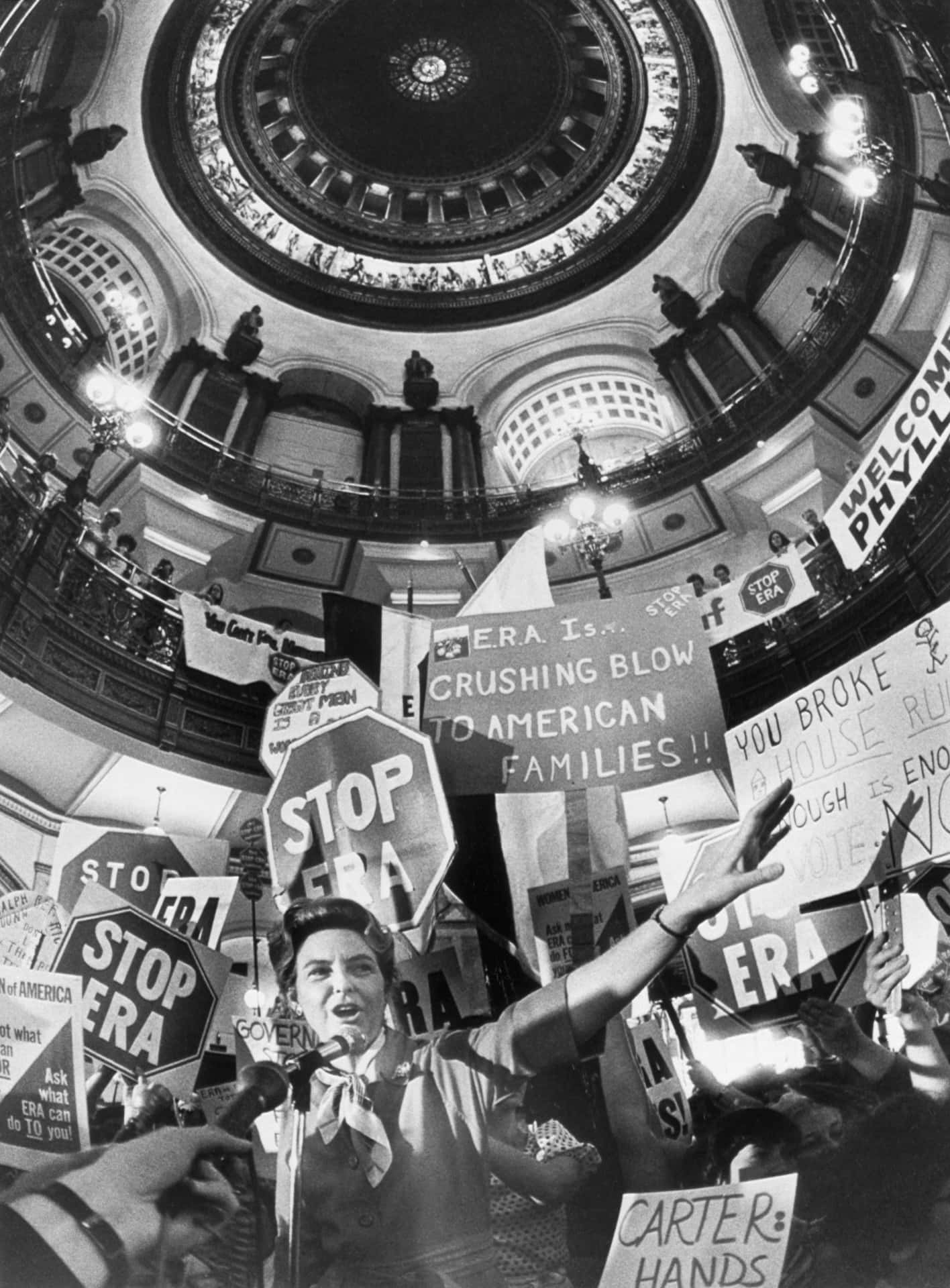 Phyllis Schlafly Campaigning Under Dome