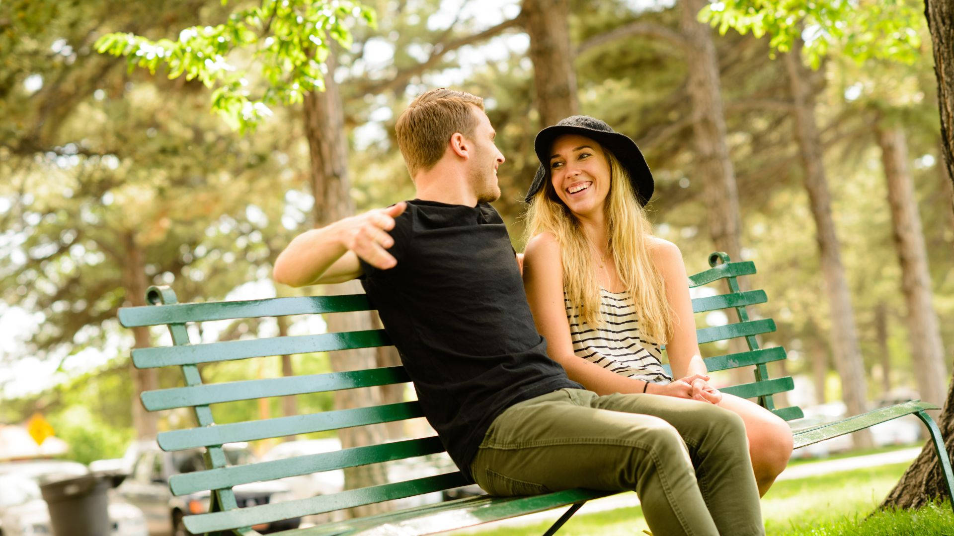 Physical Attraction On Young Couple Background