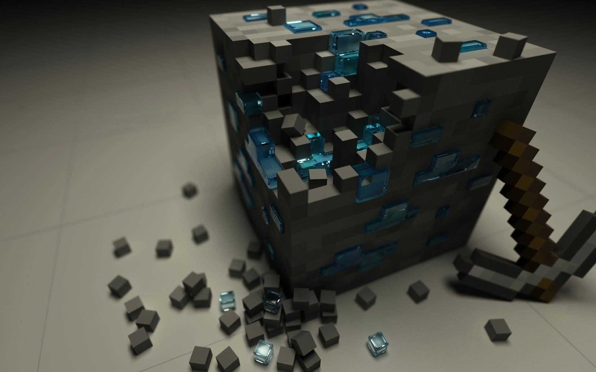 Physics Mod On Diamond Minecraft Hd Background