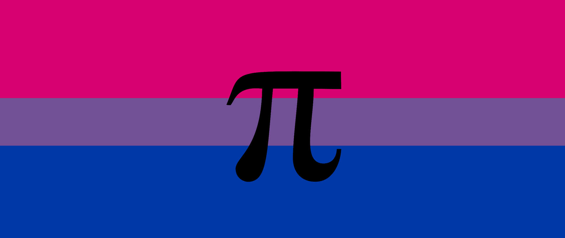 Pi Symbol On A Pink And Blue Flag Background