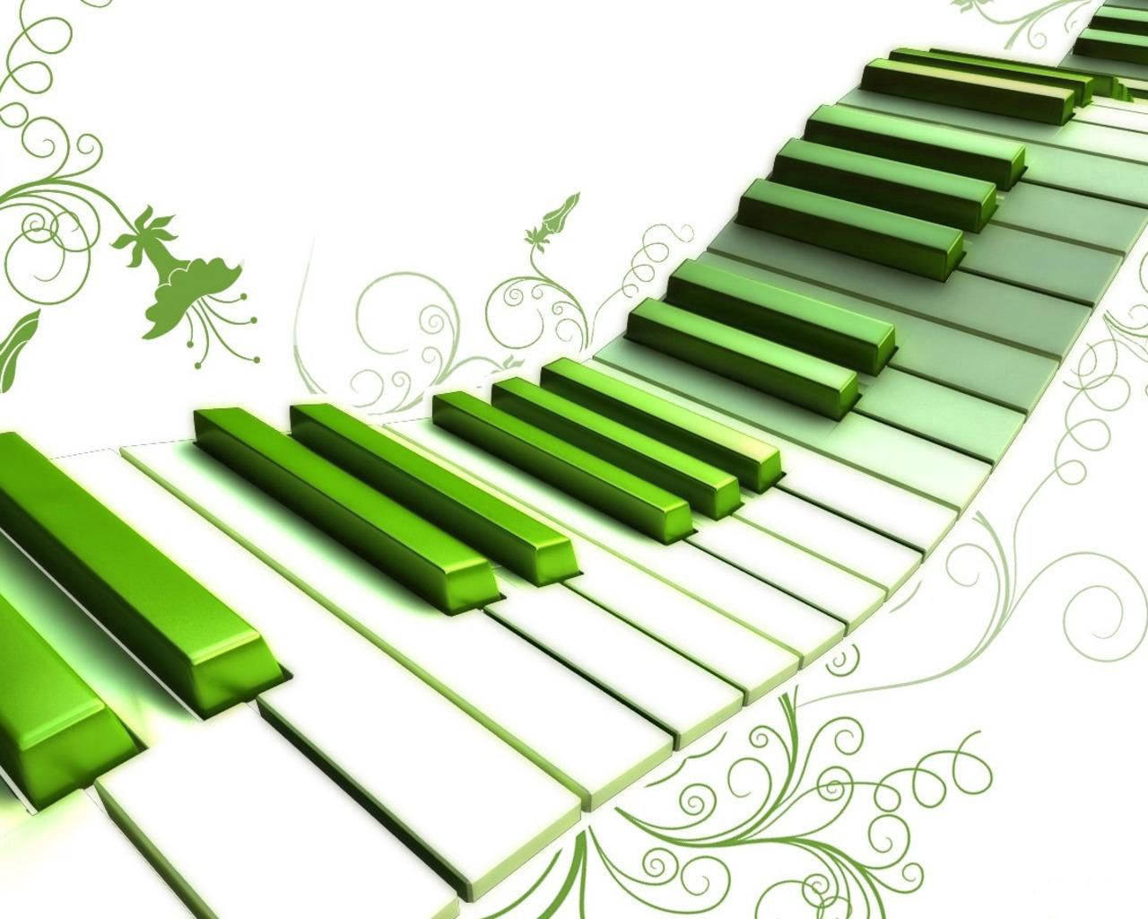 Piano Green Abstract Background