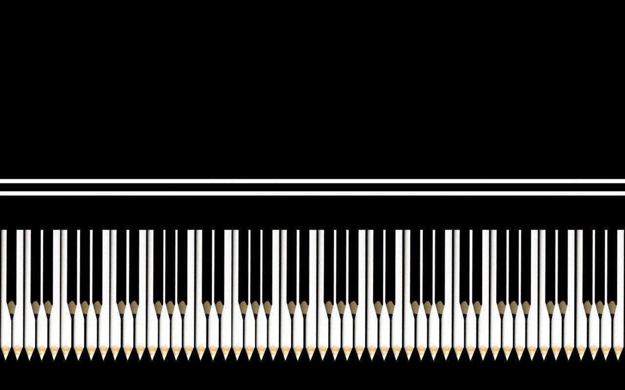 Piano Keyboard Pencil Art Background