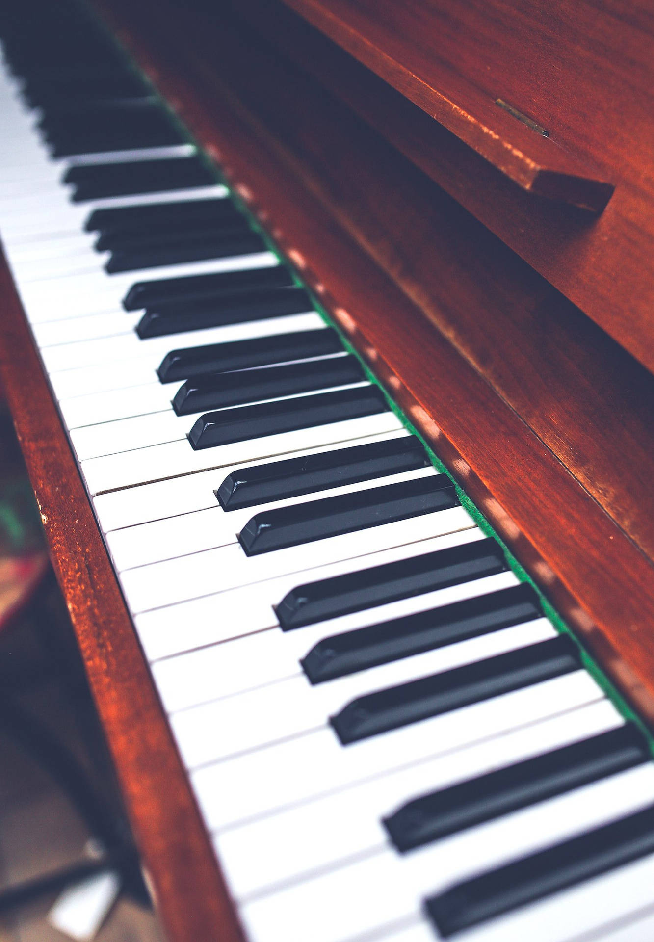 Piano Keyboard Wooden Case Background