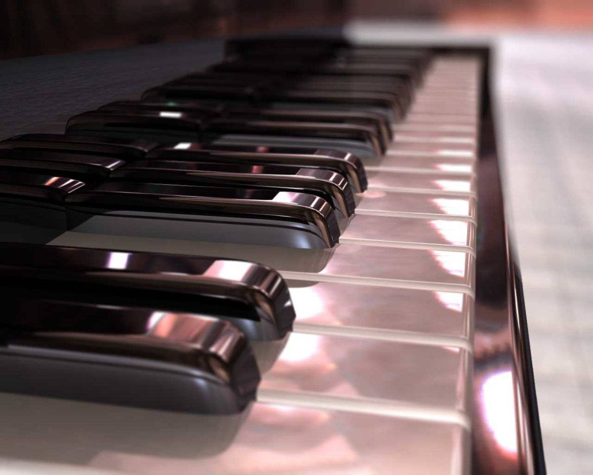 Piano Lustrous Keyboard Background