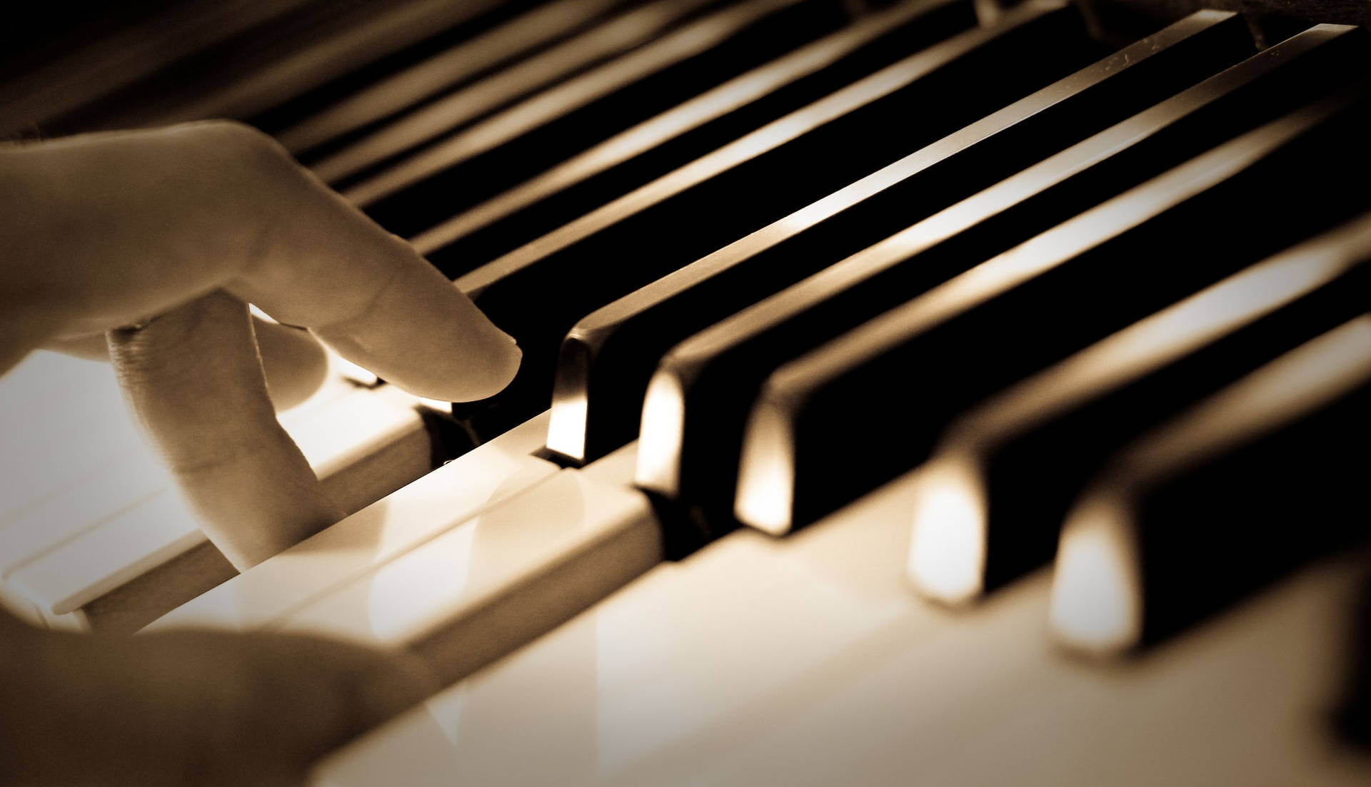 Piano Player Monochrome Background