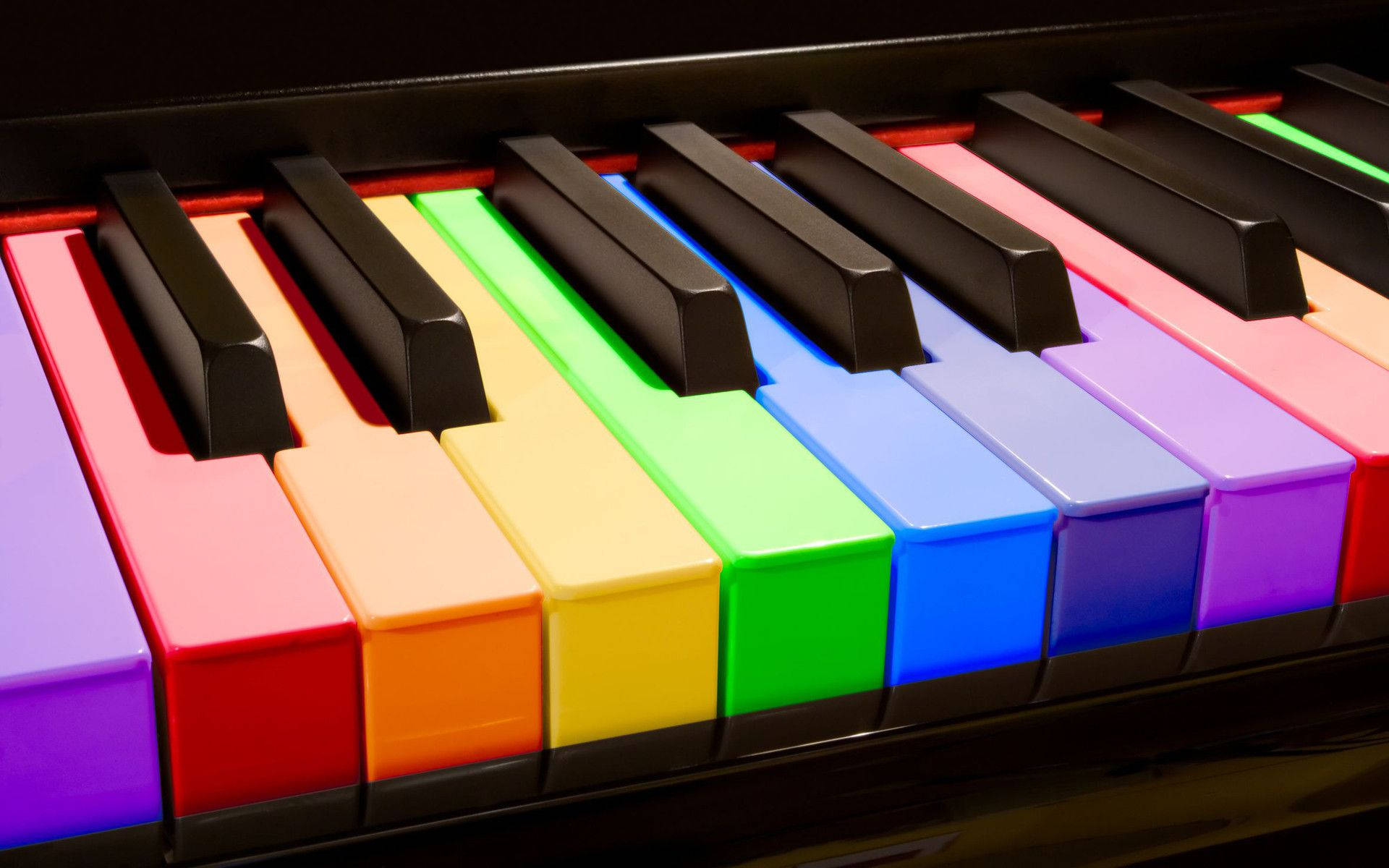 Piano Rainbow Keyboard Background