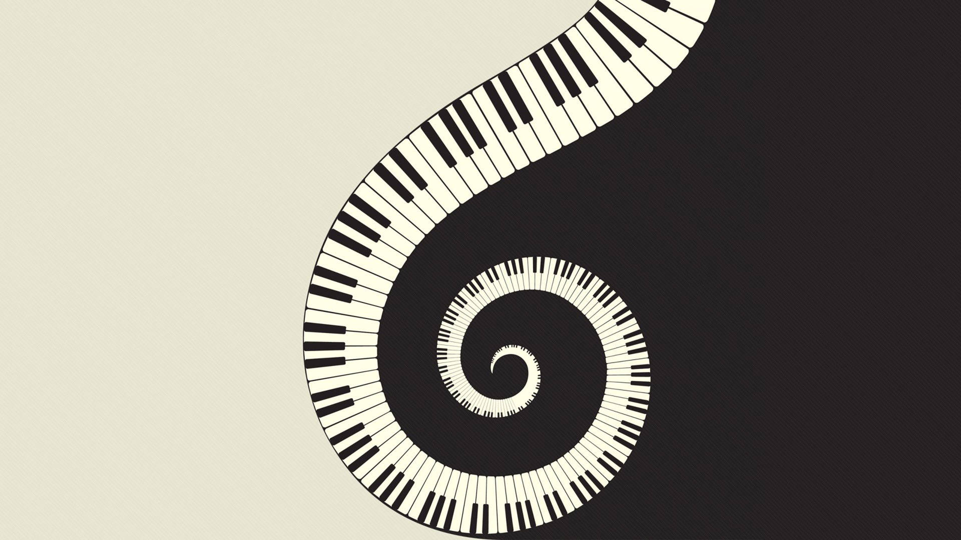 Piano Spiral Art Background