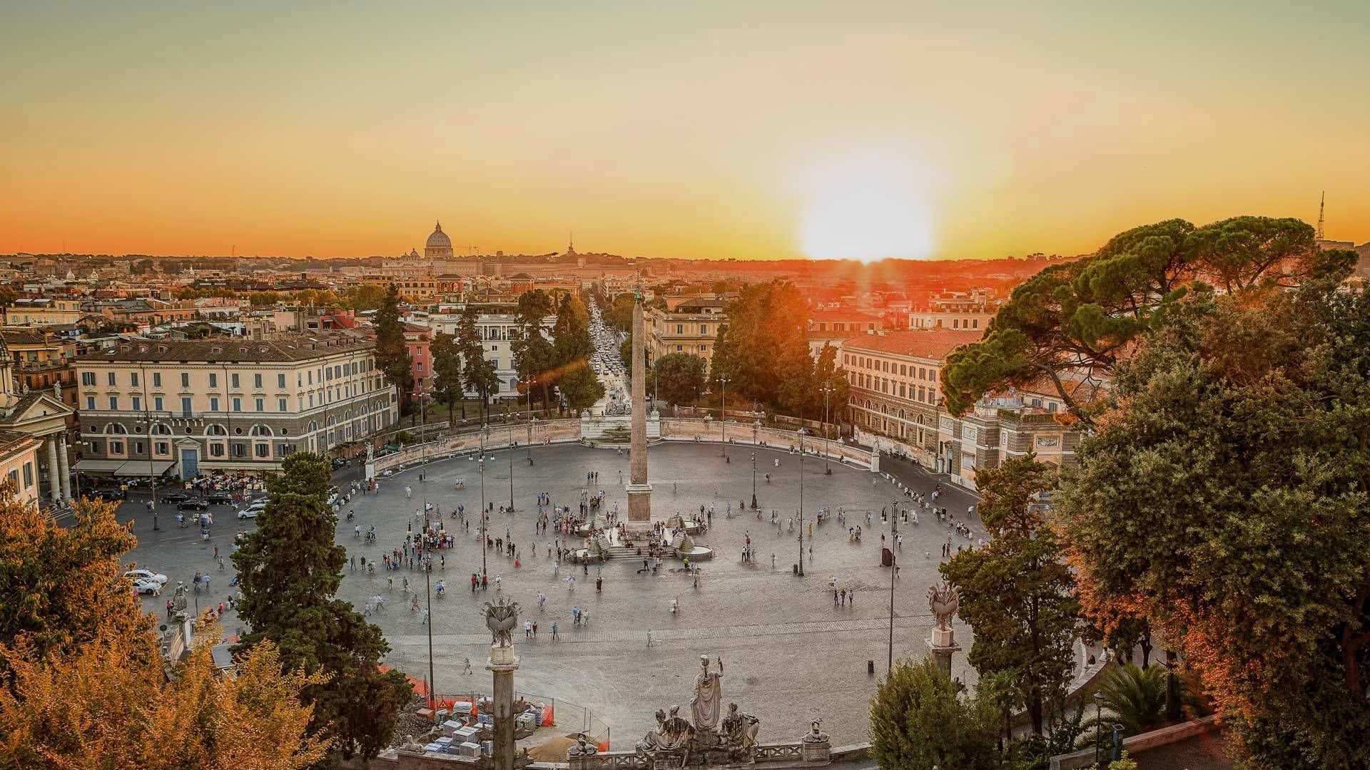 Piazza Del Popolo Rome Background