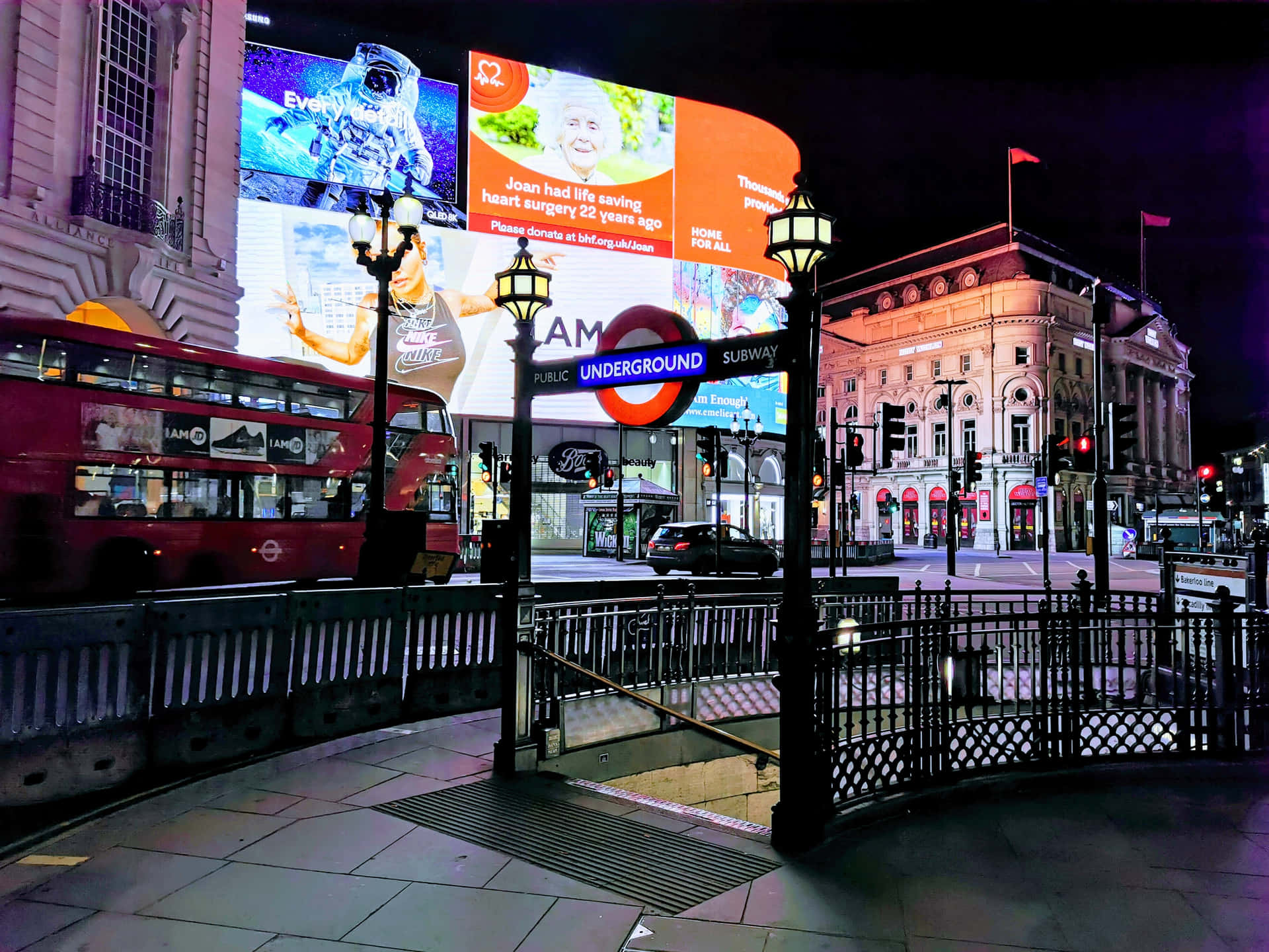 Piccadilly Circus Night City Light Background