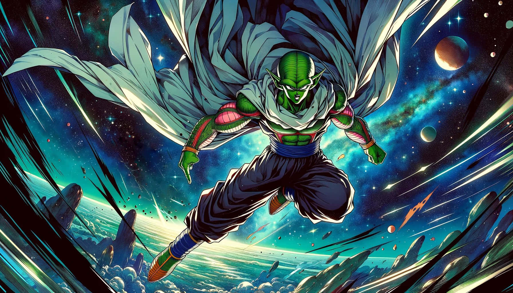 Piccolo_ Flying_ Through_ Space Background